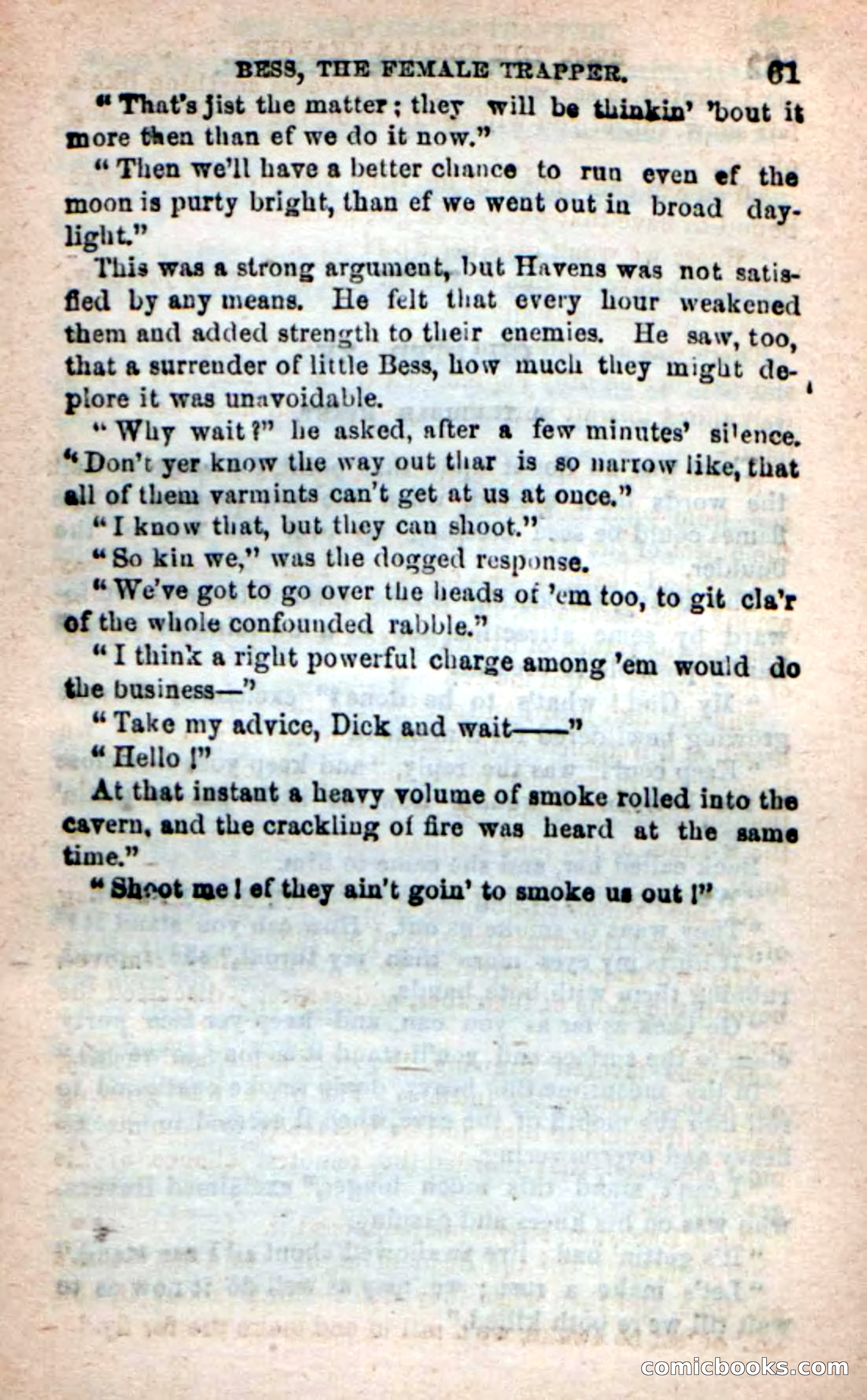 Beadle's New Dime Novels: 'Bess, the Trapper' — page 58 of 101