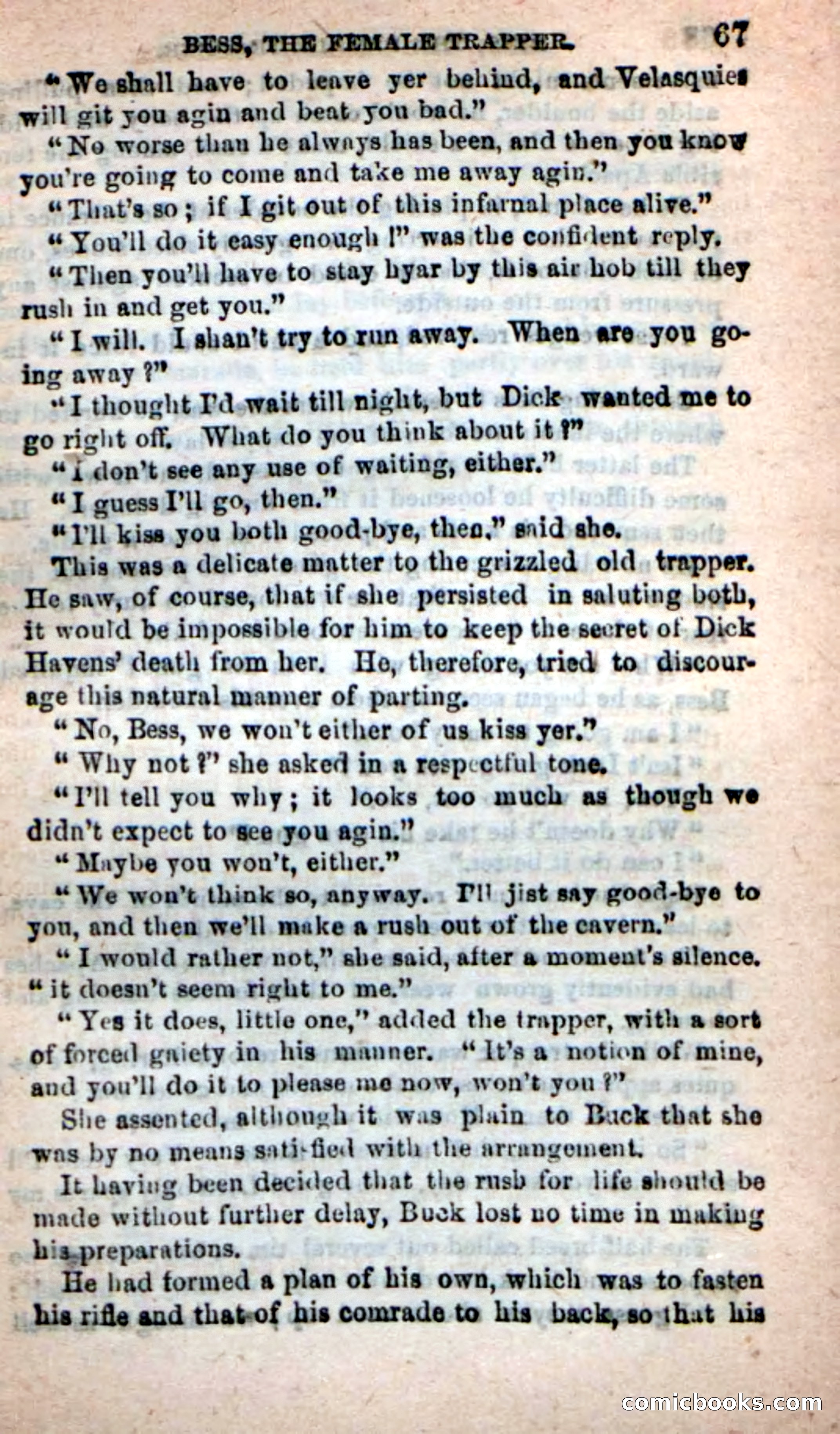 Beadle's New Dime Novels: 'Bess, the Trapper' — page 64 of 101