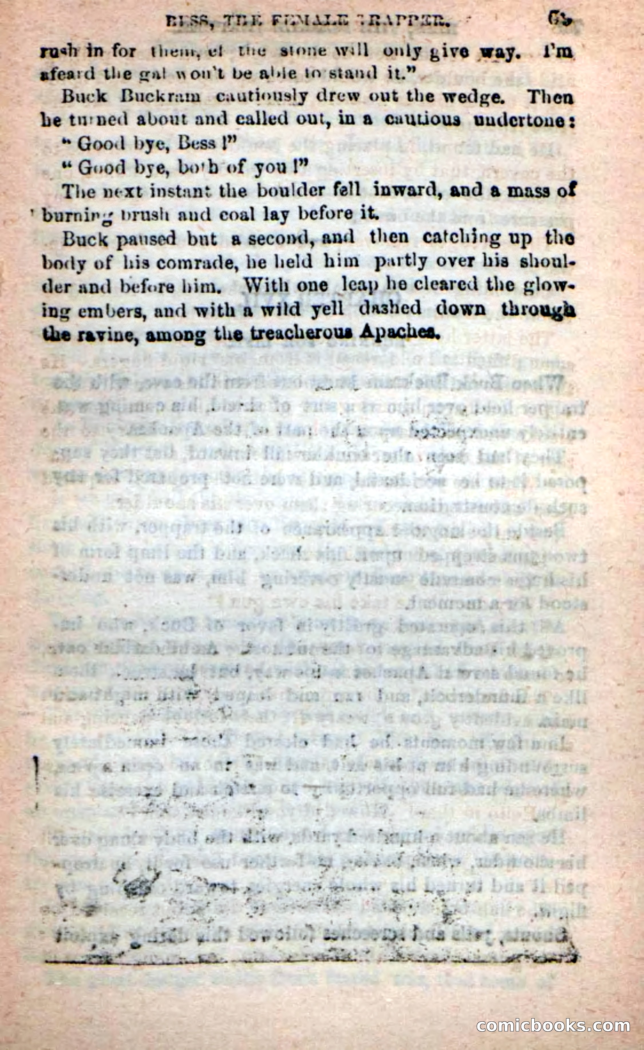 Beadle's New Dime Novels: 'Bess, the Trapper' — page 66 of 101