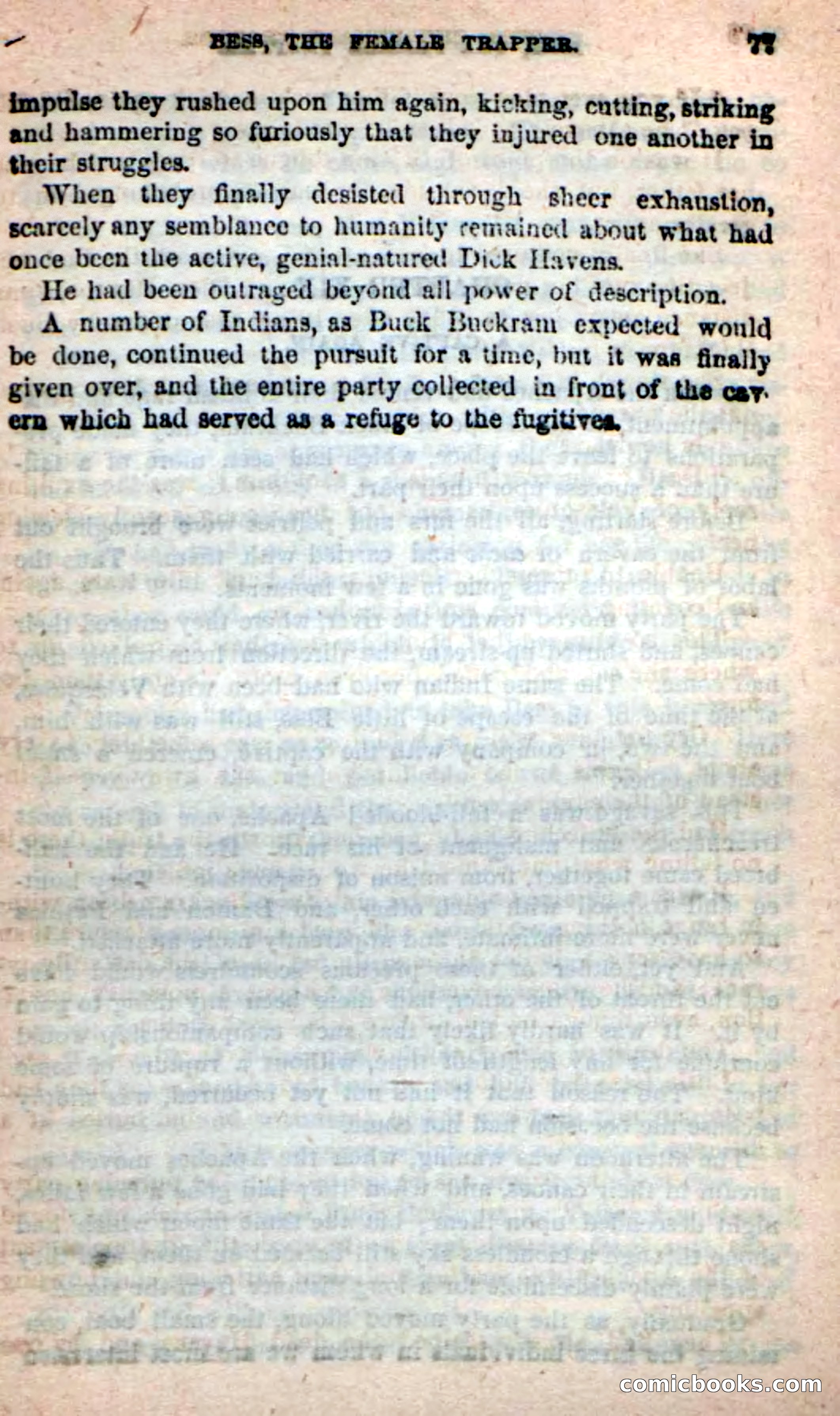 Beadle's New Dime Novels: 'Bess, the Trapper' — page 74 of 101