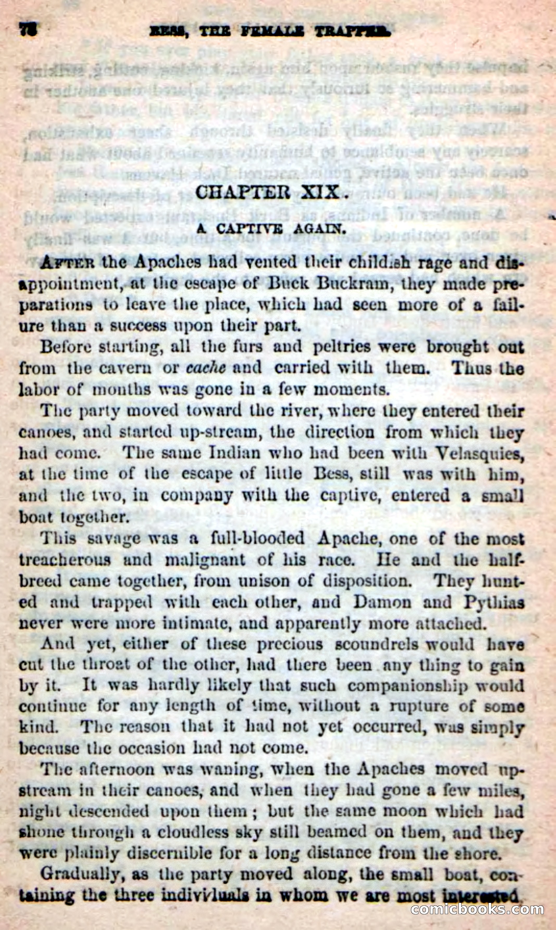 Beadle's New Dime Novels: 'Bess, the Trapper' — page 75 of 101