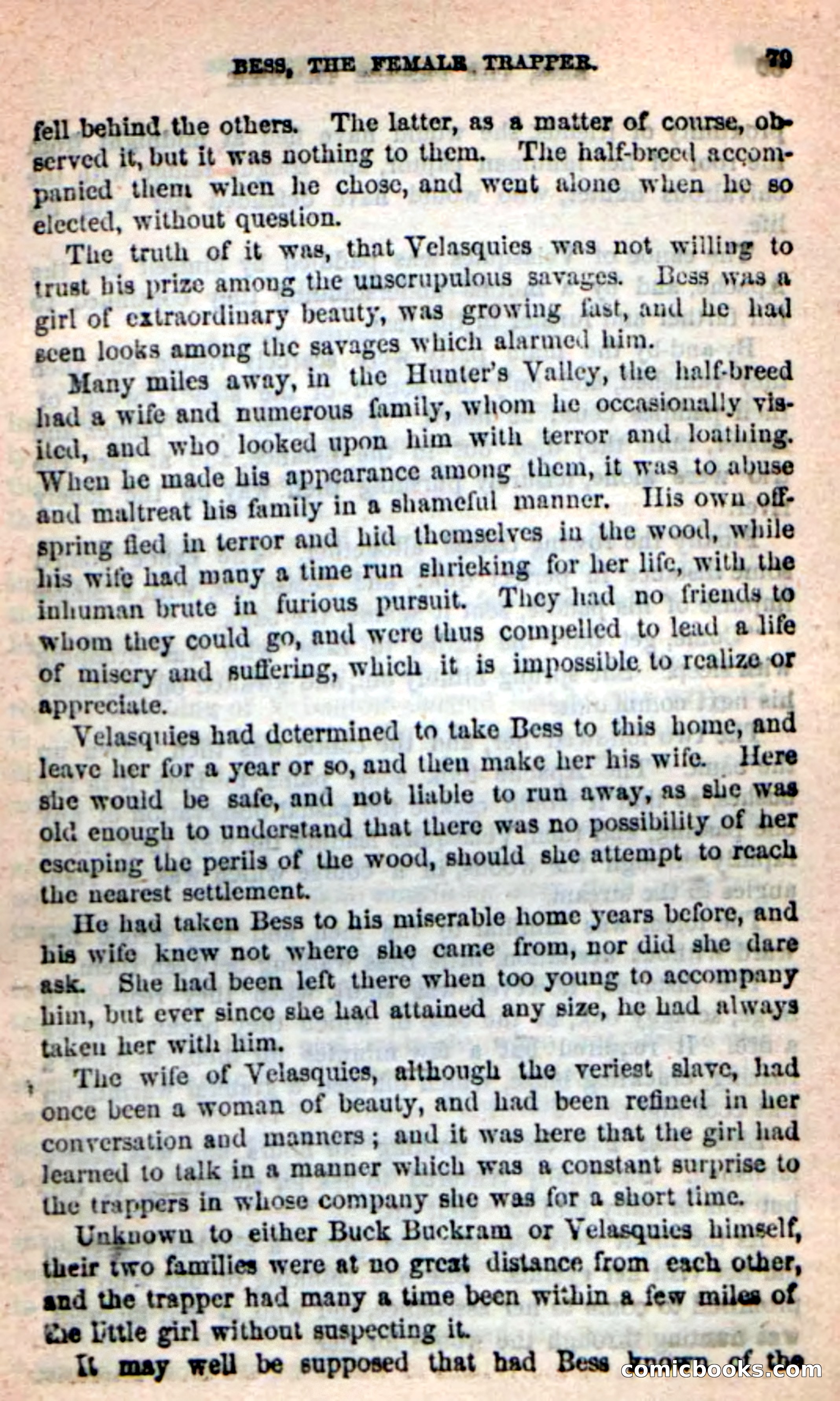 Beadle's New Dime Novels: 'Bess, the Trapper' — page 76 of 101