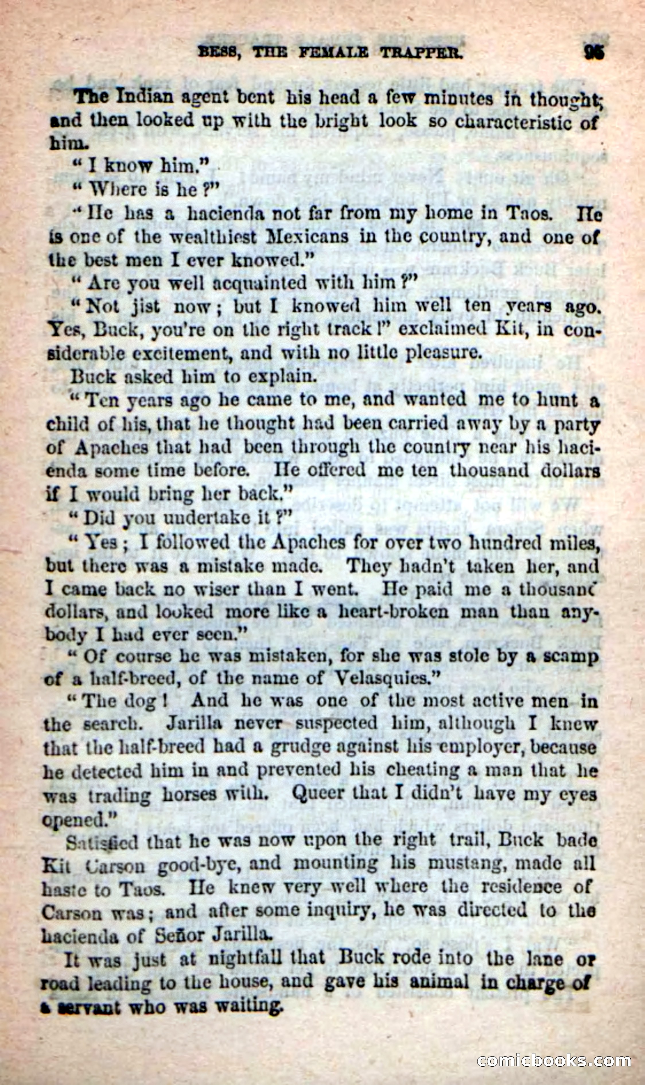 Beadle's New Dime Novels: 'Bess, the Trapper' — page 92 of 101