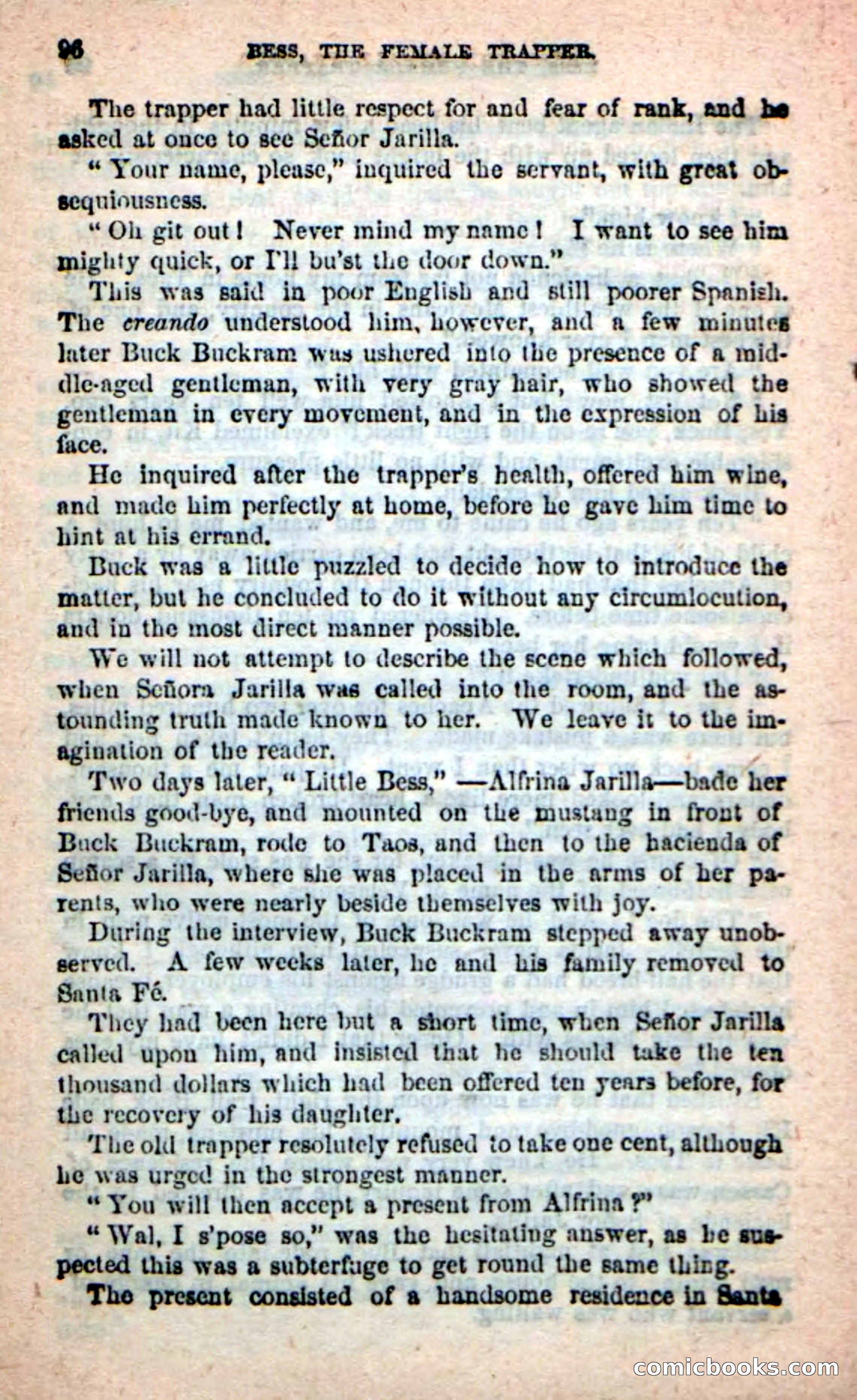 Beadle's New Dime Novels: 'Bess, the Trapper' — page 93 of 101