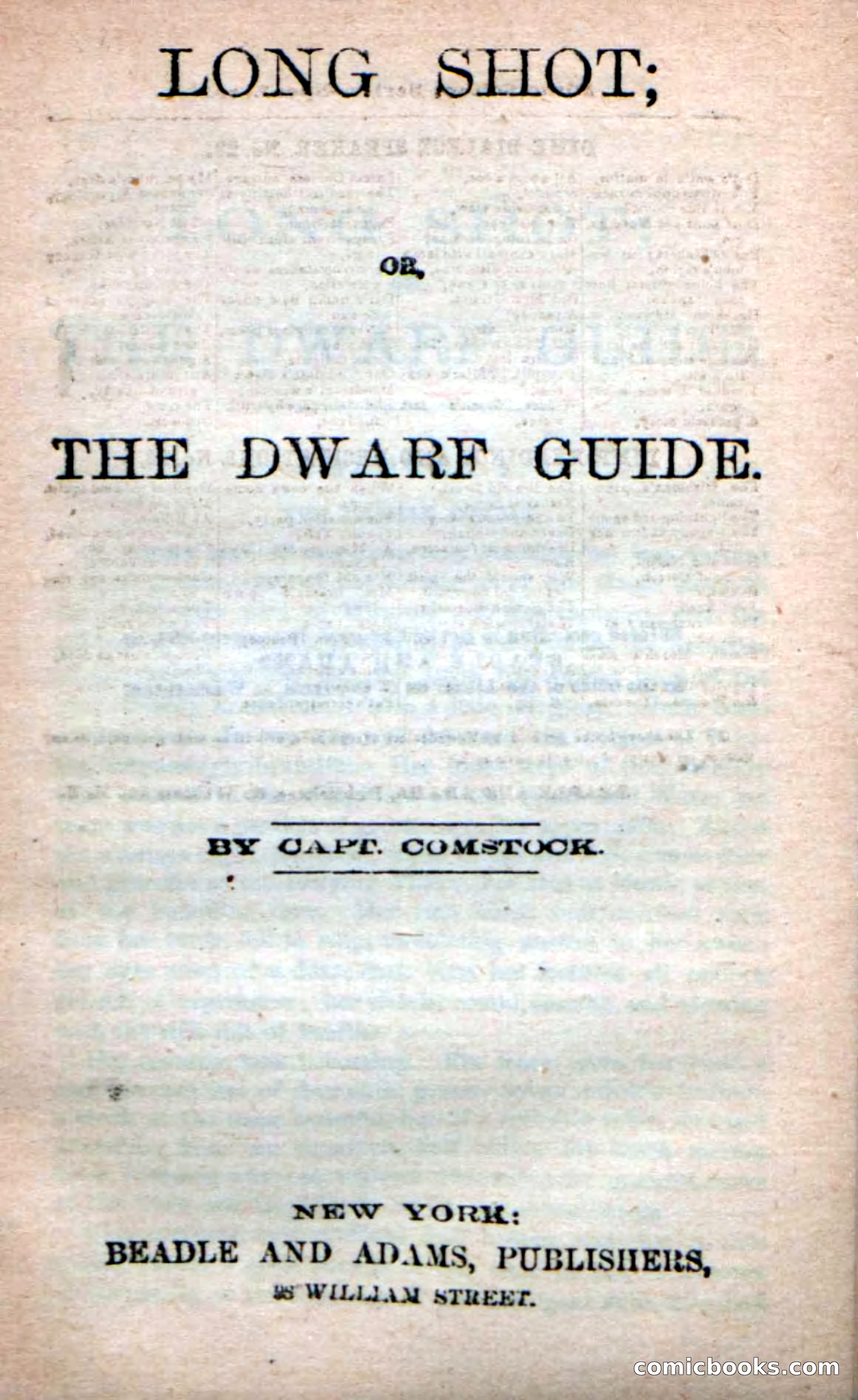 Beadle's Dime Novels: Long Shot — page 3 of 100