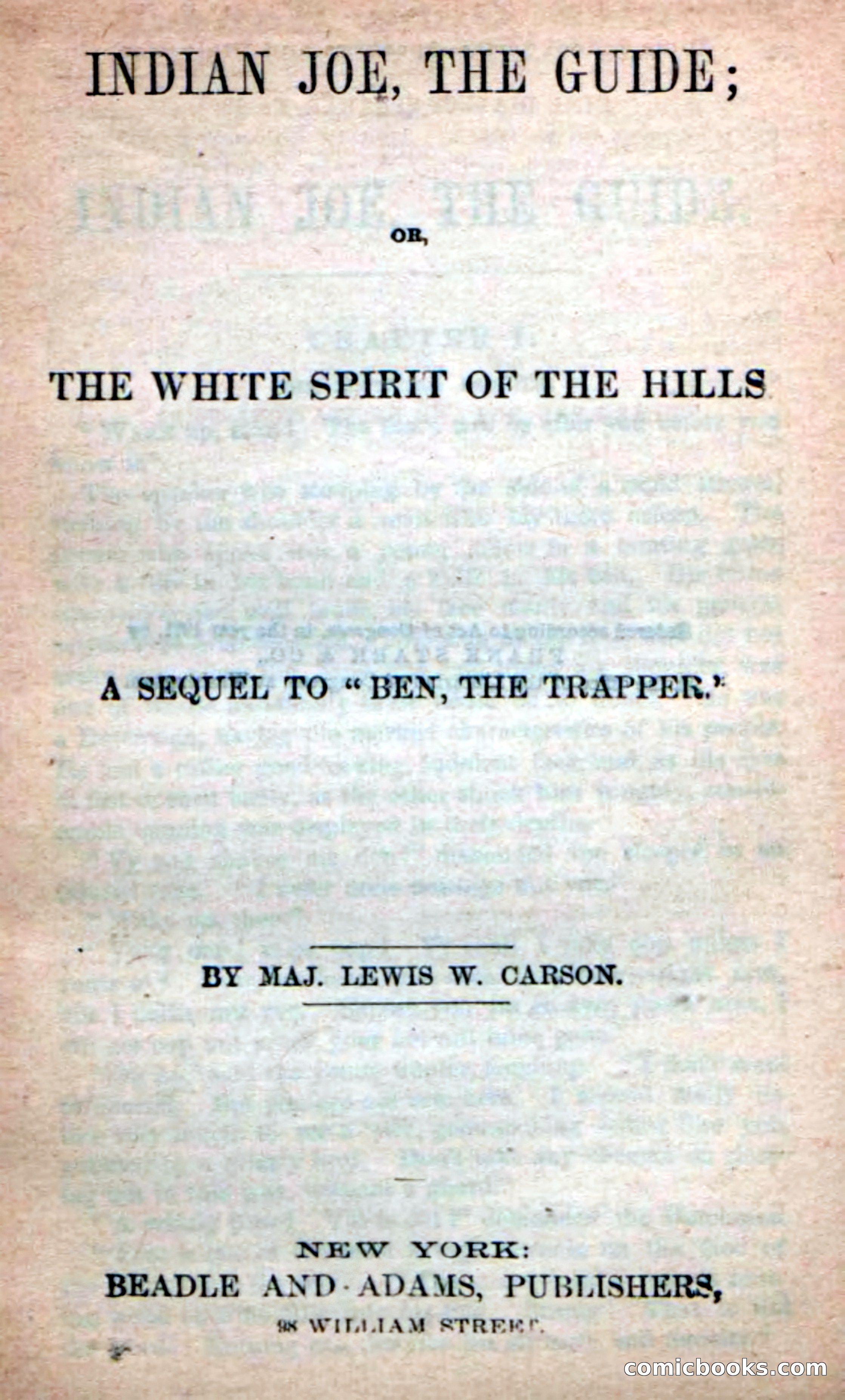 Beadle's New Dime Novels: Indian Joe, the Guide — page 3 of 100