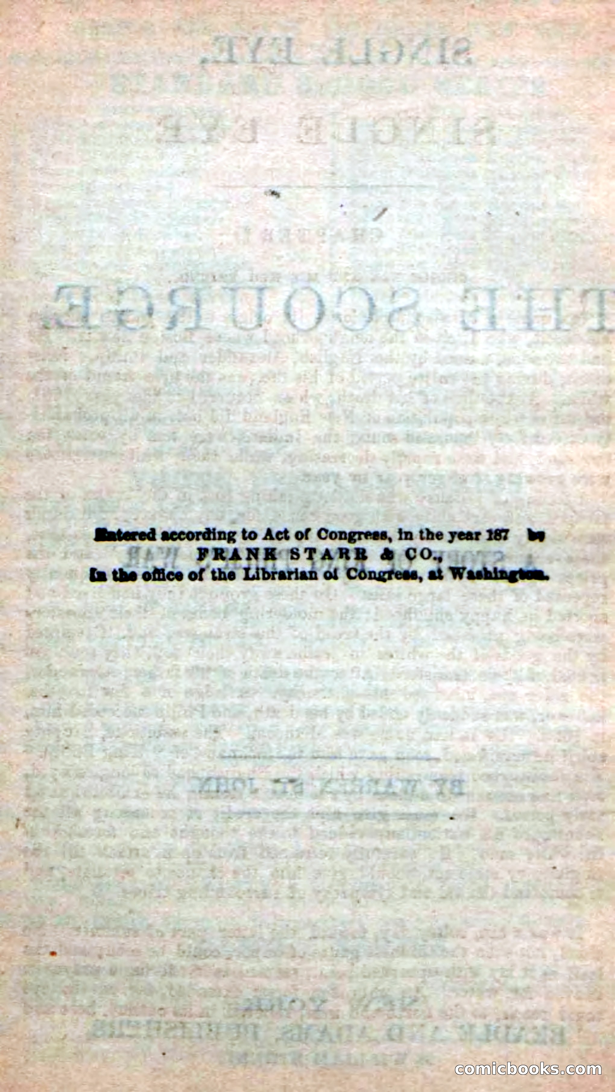 Beadle's New Dime Novels: Single Eye, the Scourge — page 4 of 100
