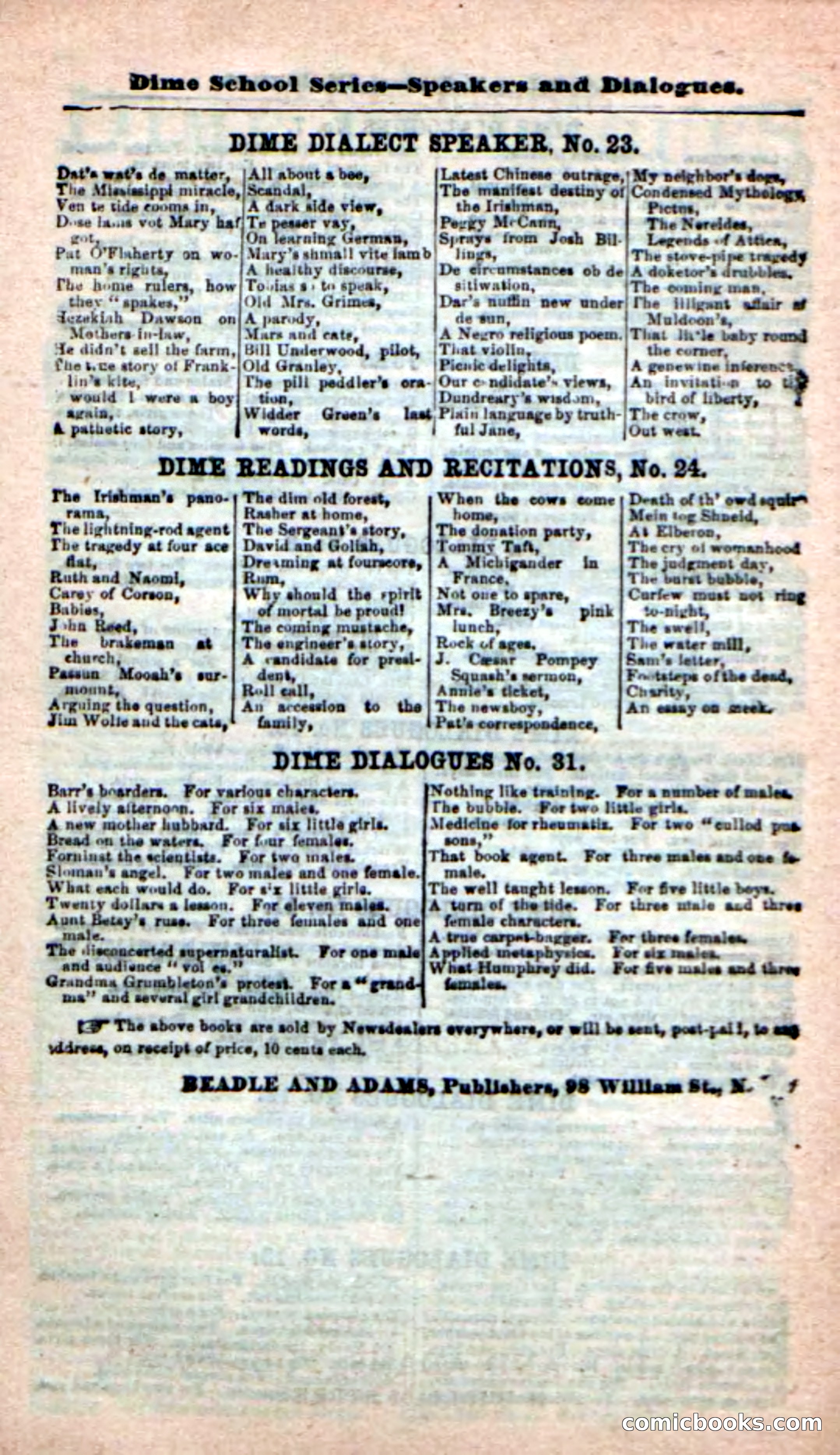 Beadle's New Dime Novels: Single Eye, the Scourge — page 98 of 100