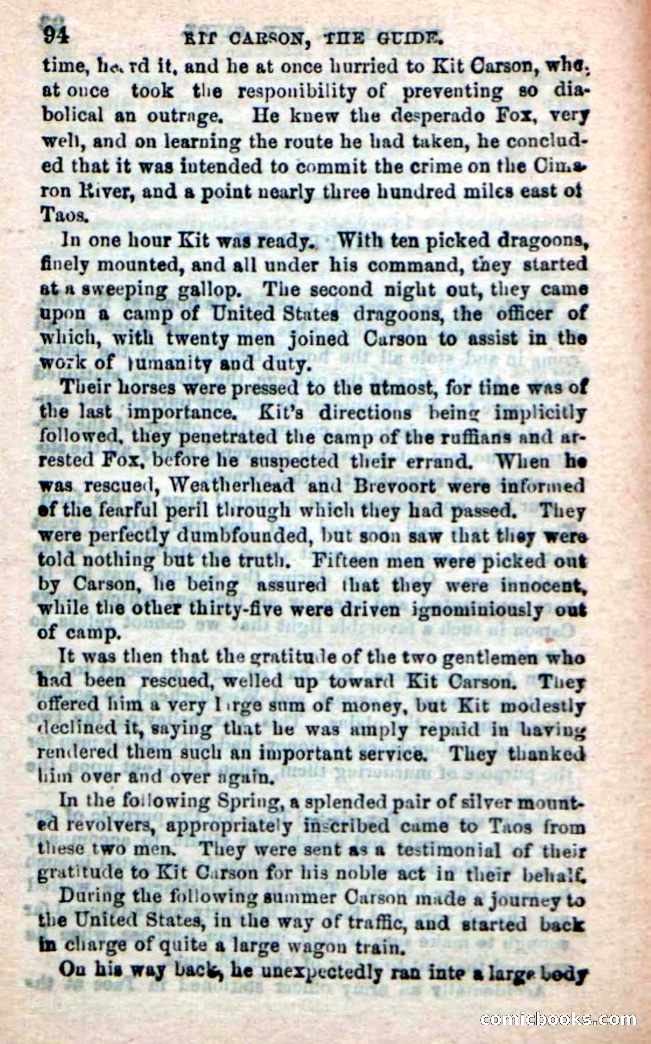 Beadle's New Dime Novels: Carson, the Guide — page 90 of 100