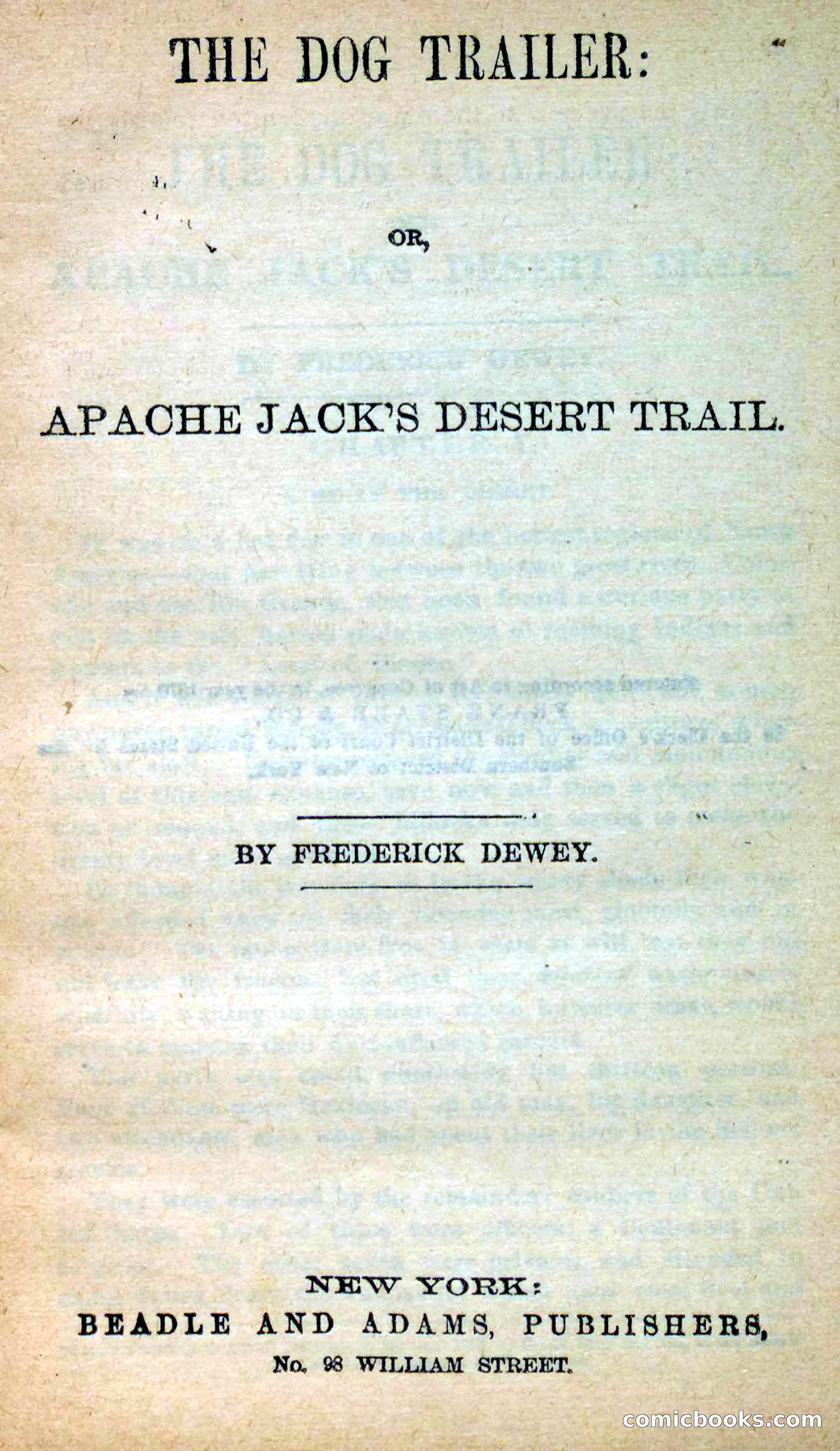 Beadle's New Dime Novels: The Dog Trailer — page 3 of 101