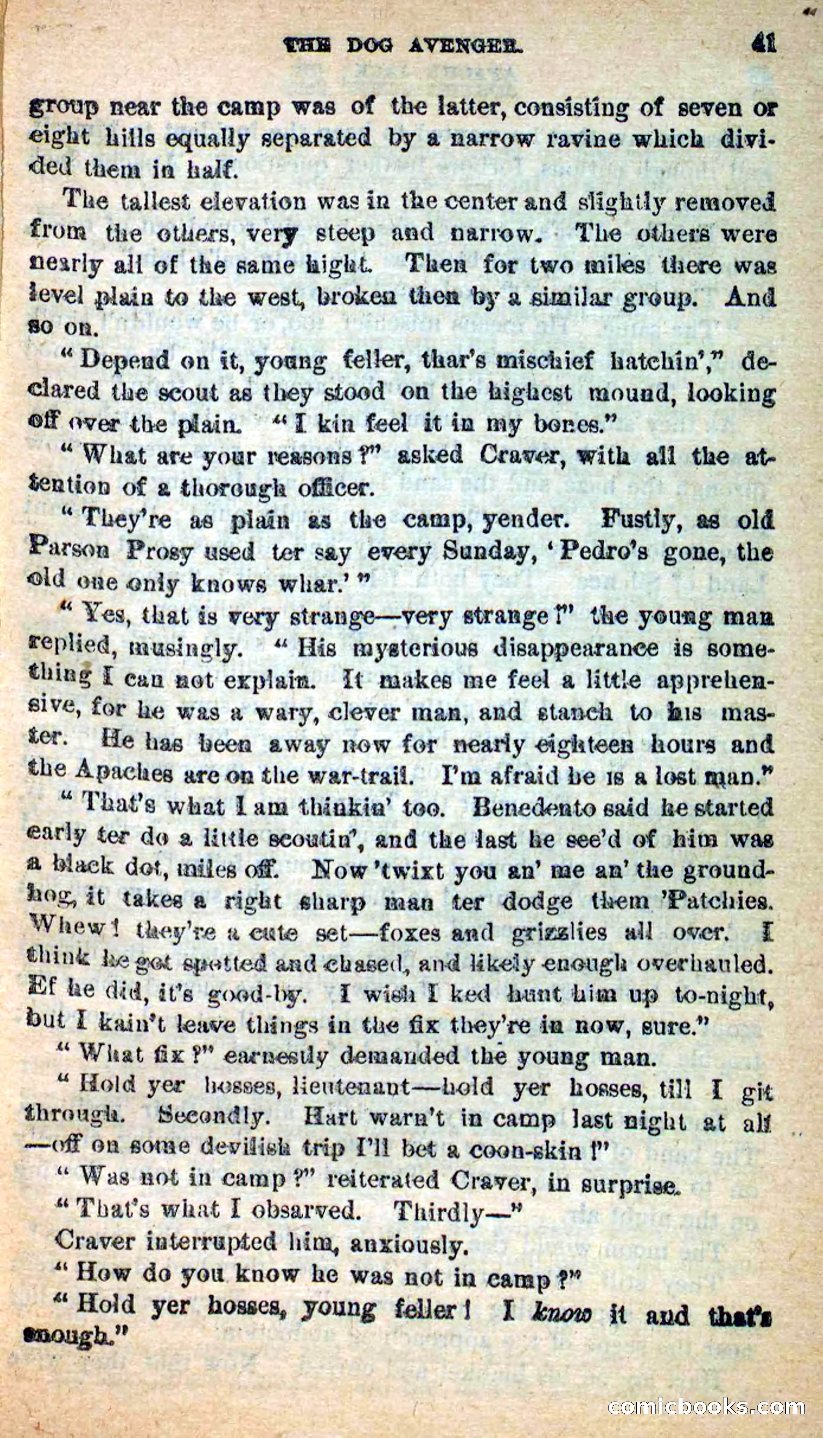 Beadle's New Dime Novels: The Dog Trailer — page 38 of 101