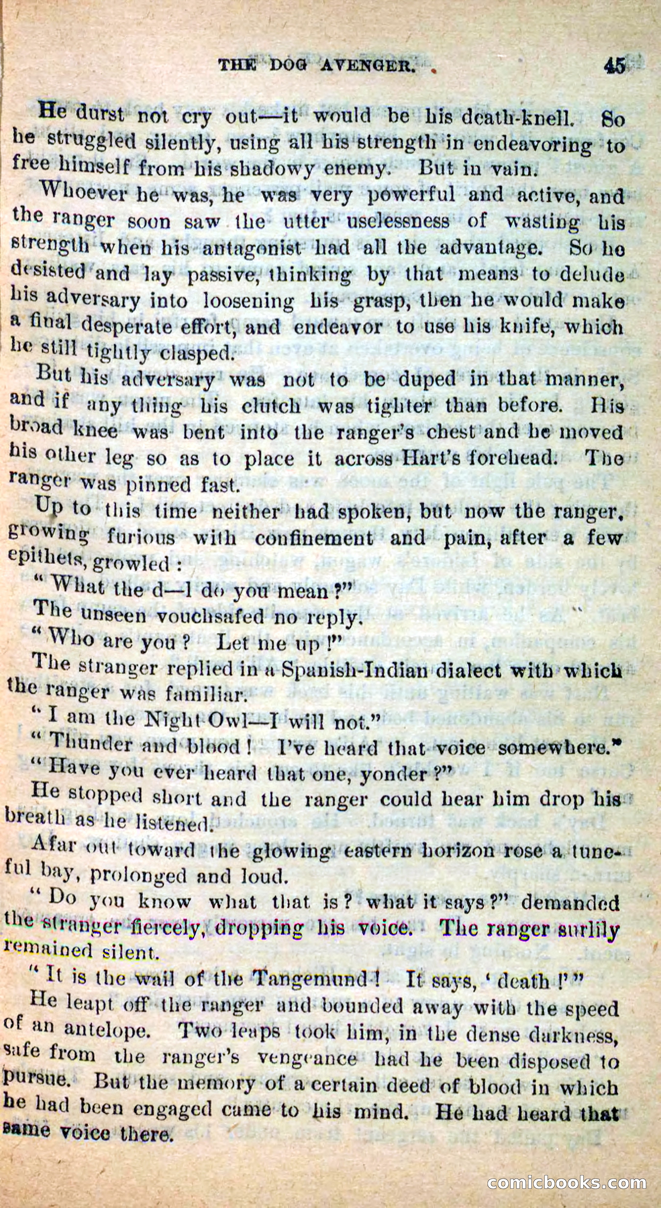 Beadle's New Dime Novels: The Dog Trailer — page 42 of 101