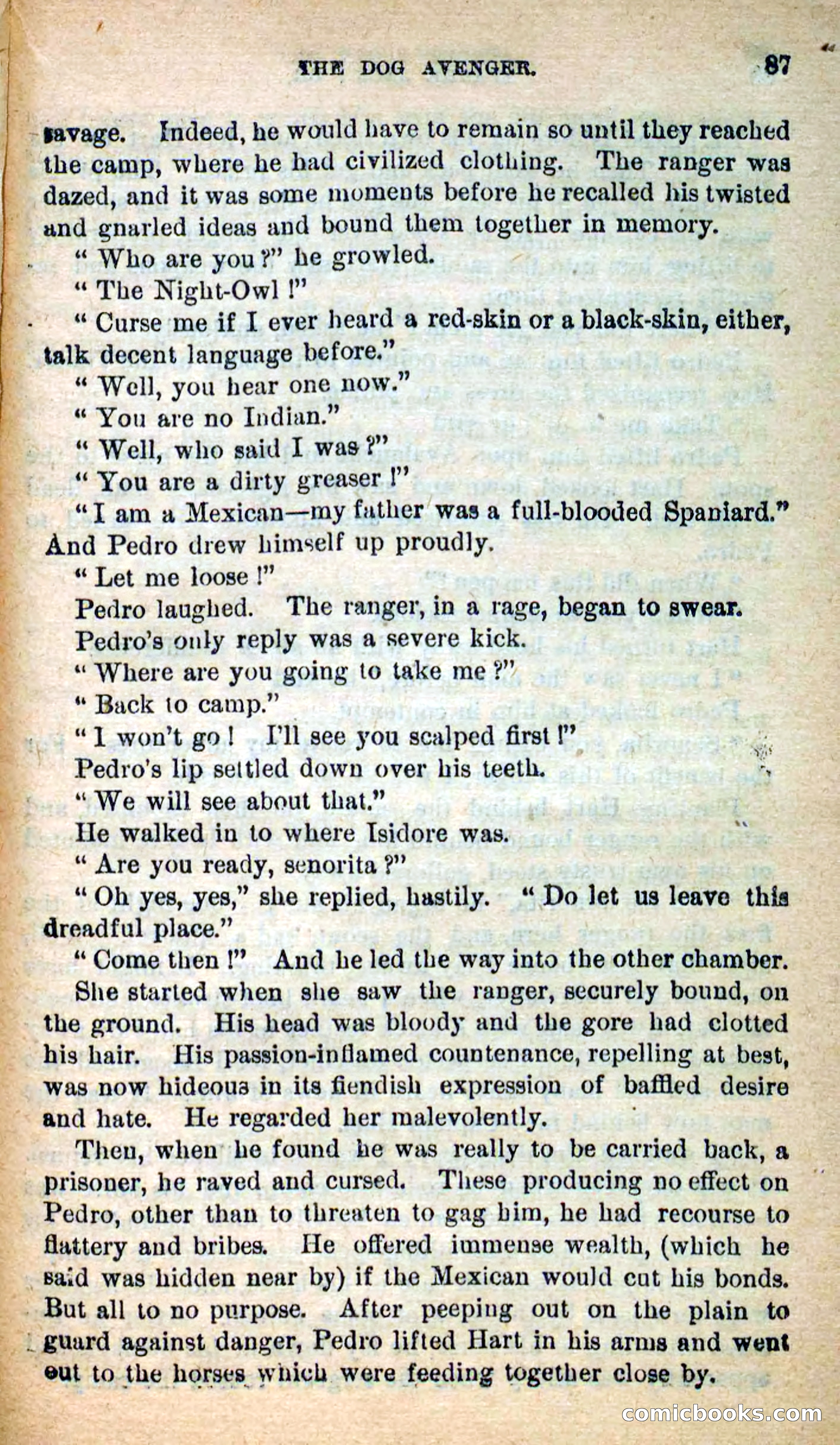 Beadle's New Dime Novels: The Dog Trailer — page 84 of 101