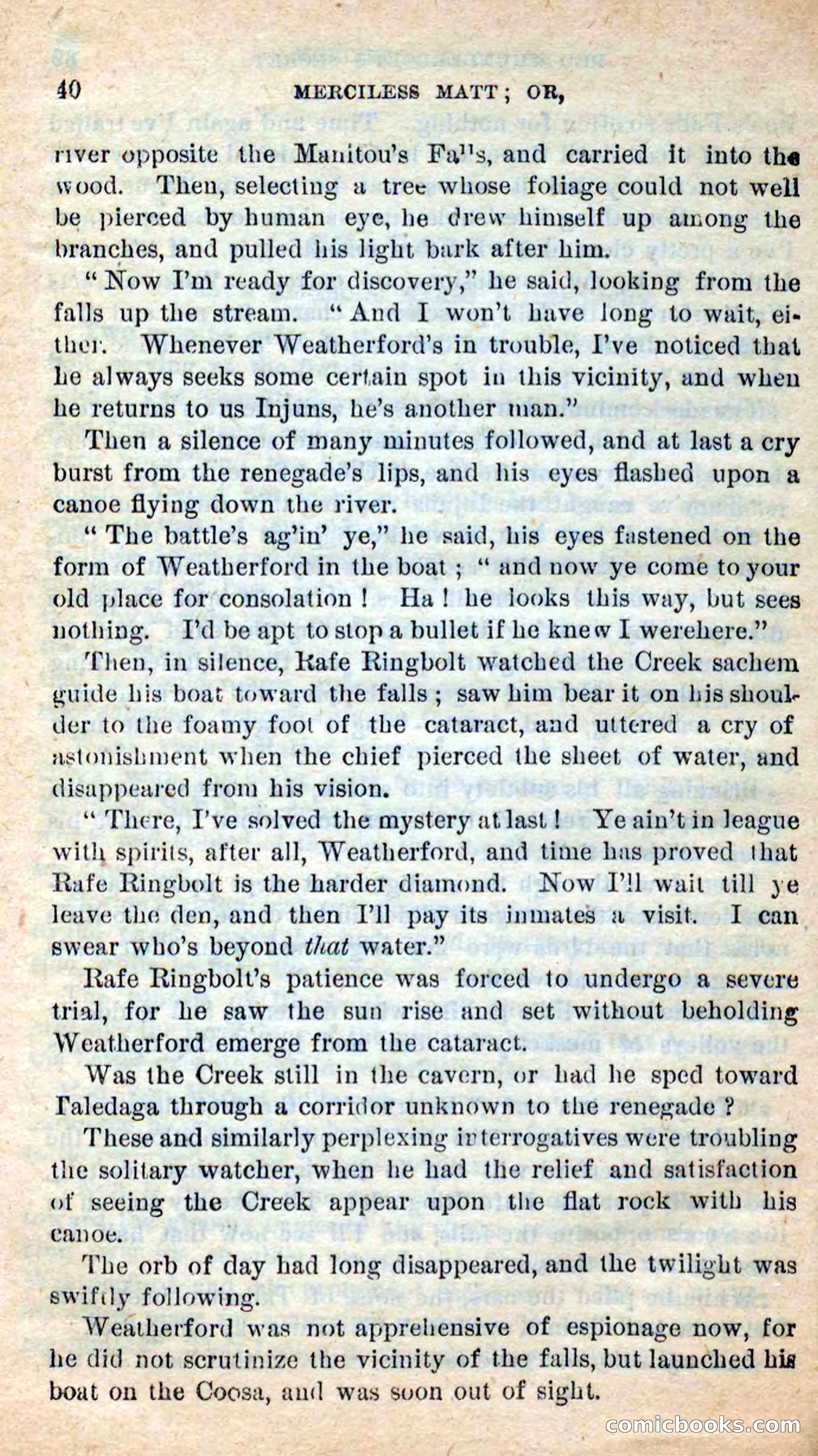 Beadle's New Dime Novels: Merciless Matt — page 36 of 100