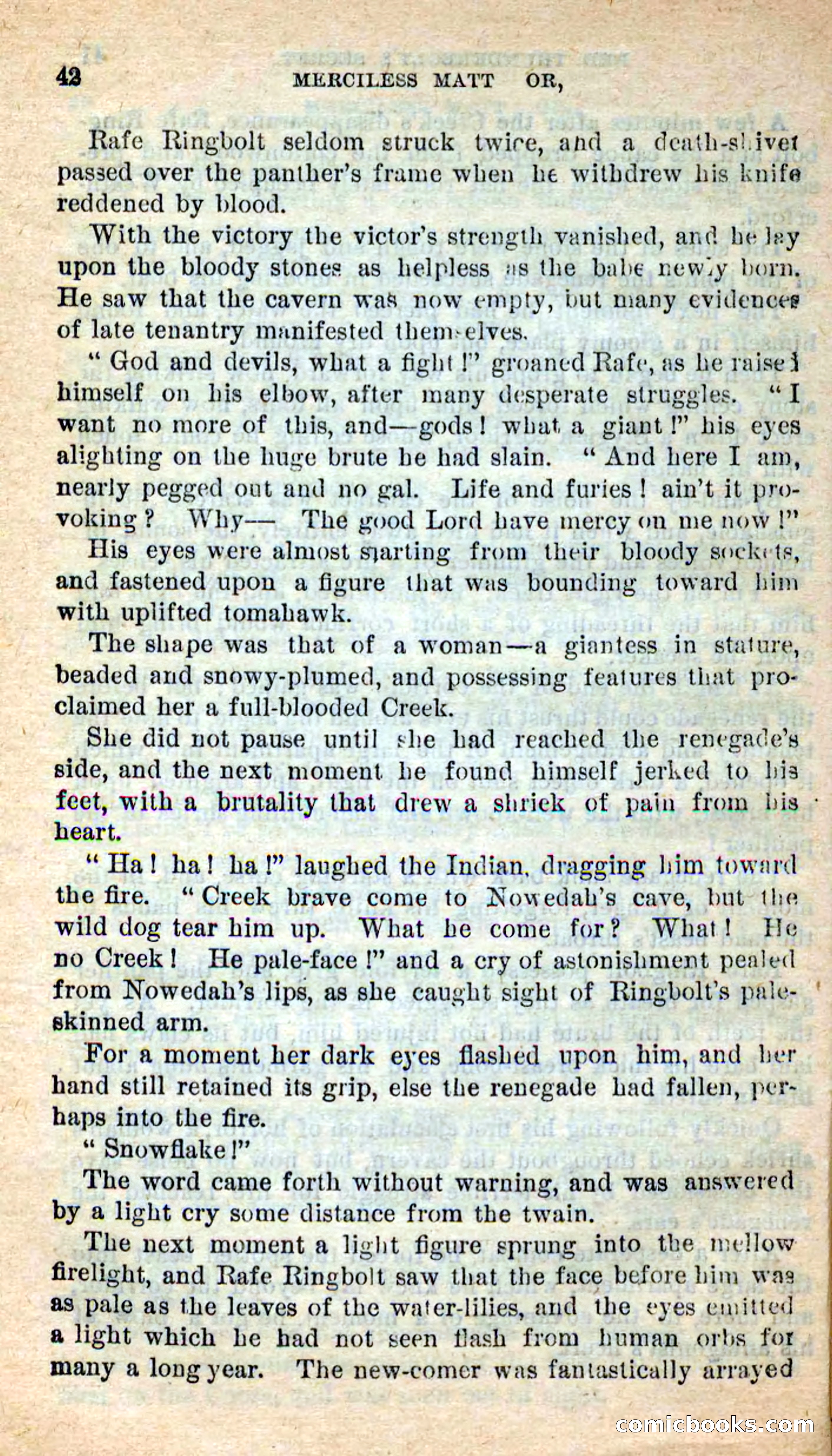 Beadle's New Dime Novels: Merciless Matt — page 38 of 100