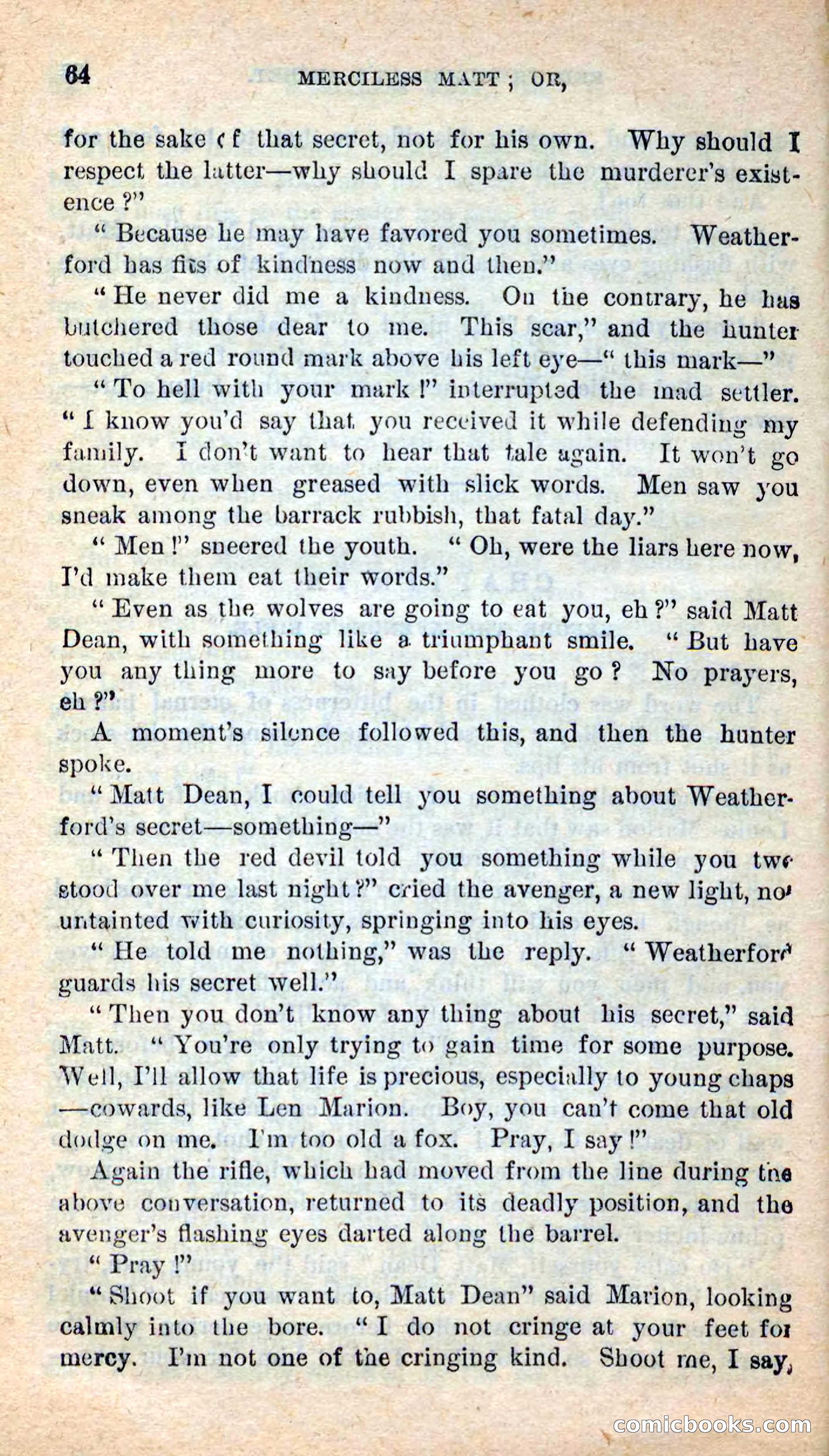 Beadle's New Dime Novels: Merciless Matt — page 60 of 100