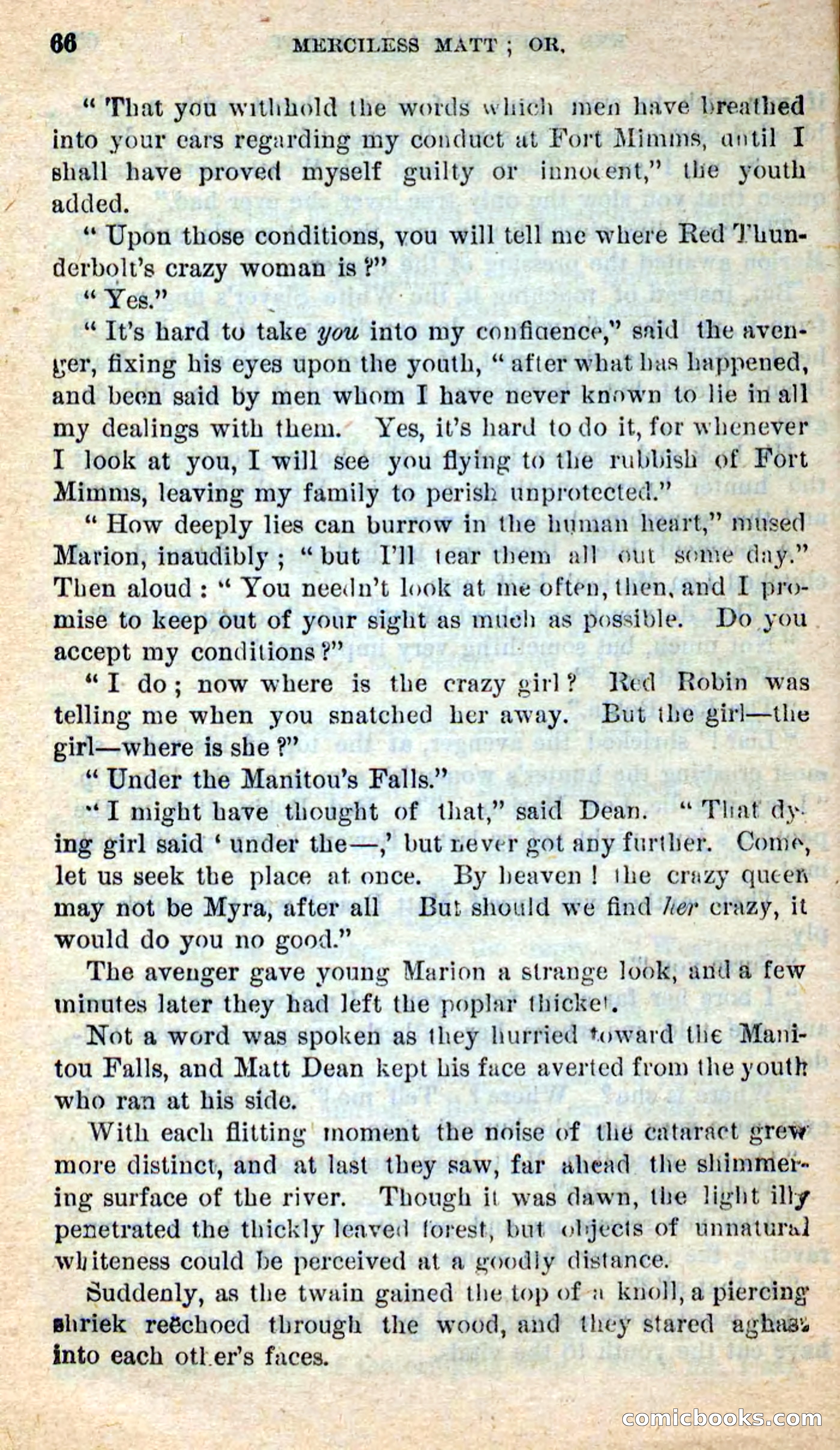 Beadle's New Dime Novels: Merciless Matt — page 62 of 100
