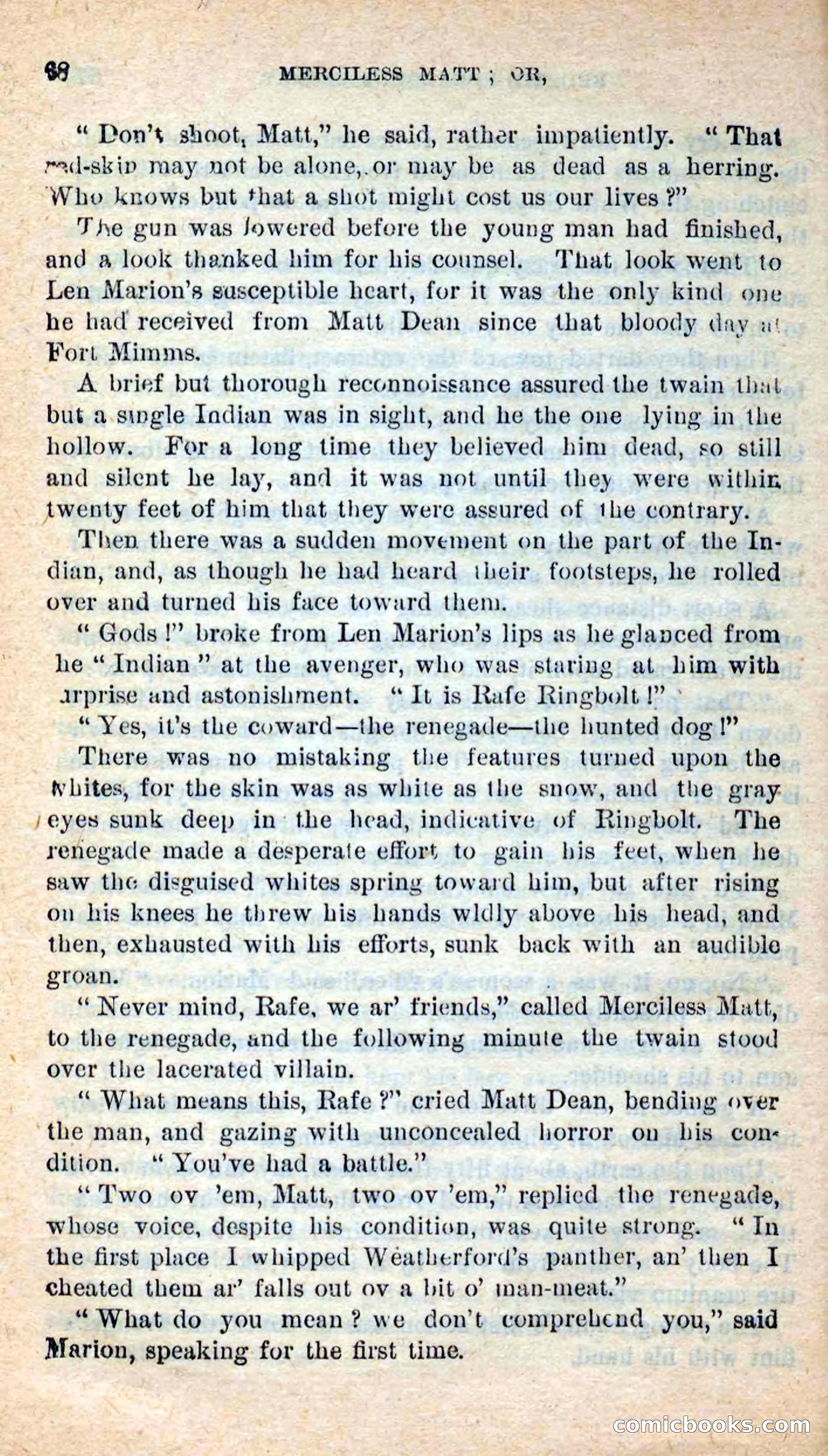 Beadle's New Dime Novels: Merciless Matt — page 64 of 100