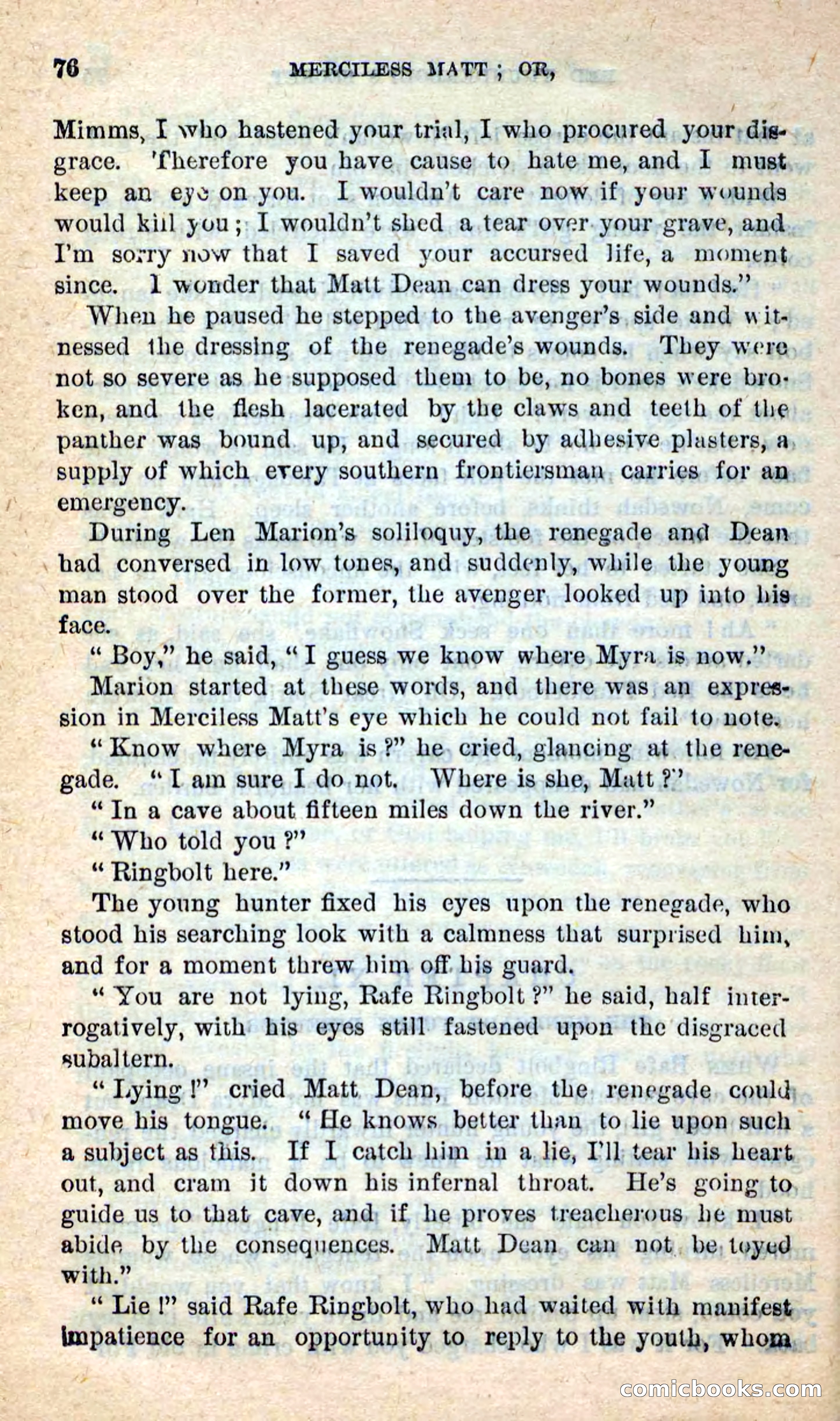 Beadle's New Dime Novels: Merciless Matt — page 72 of 100