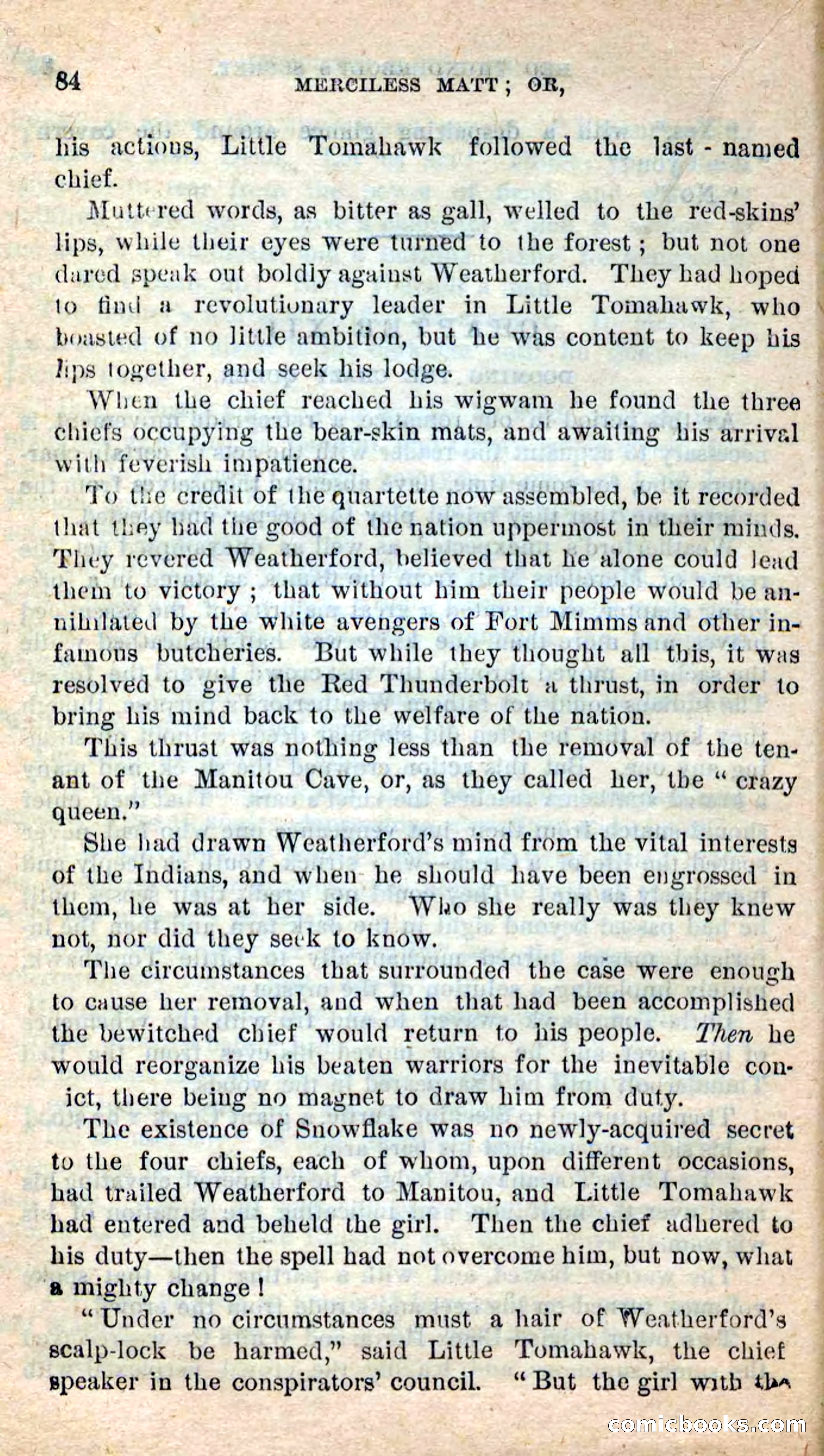 Beadle's New Dime Novels: Merciless Matt — page 80 of 100