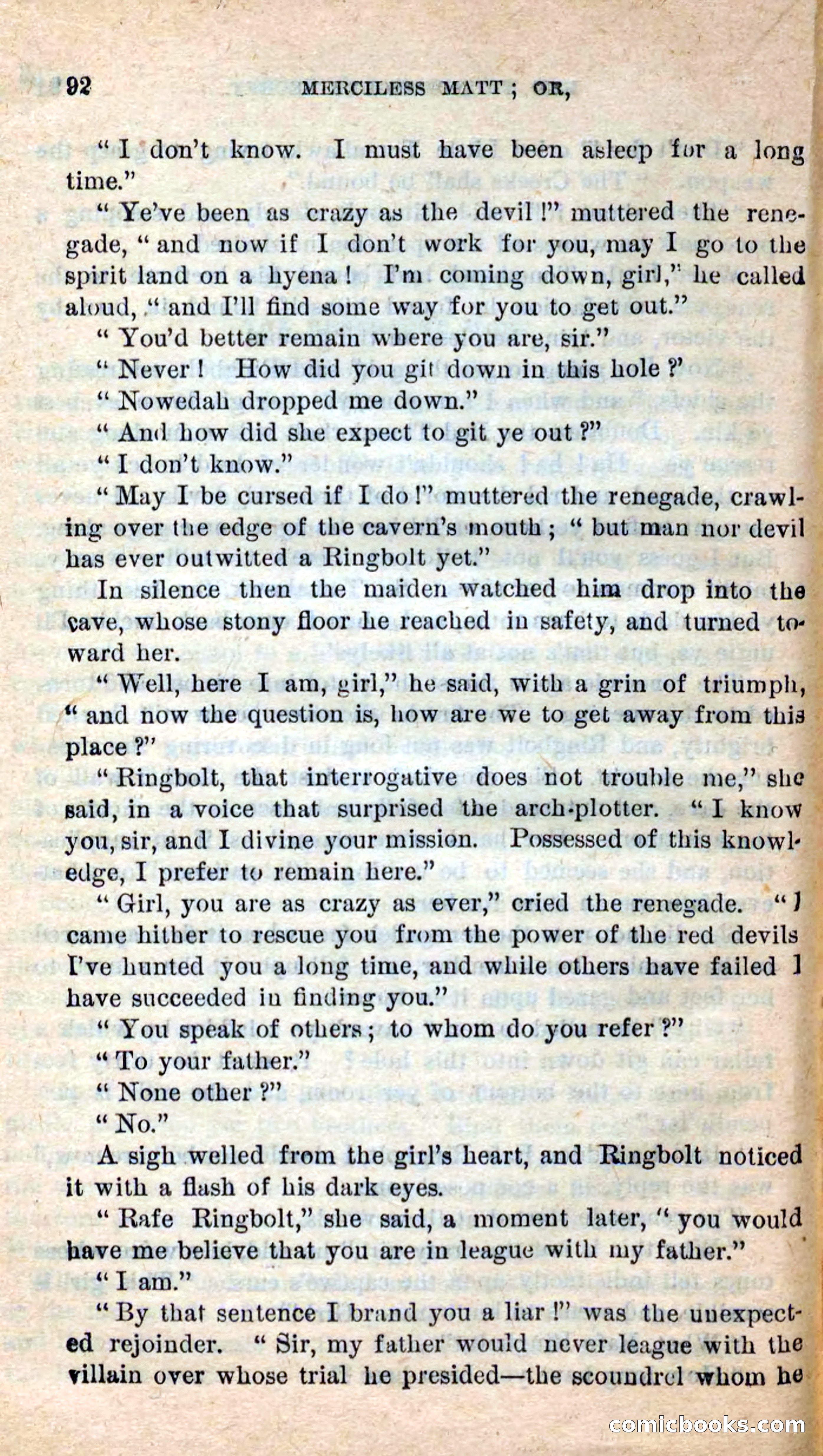 Beadle's New Dime Novels: Merciless Matt — page 88 of 100