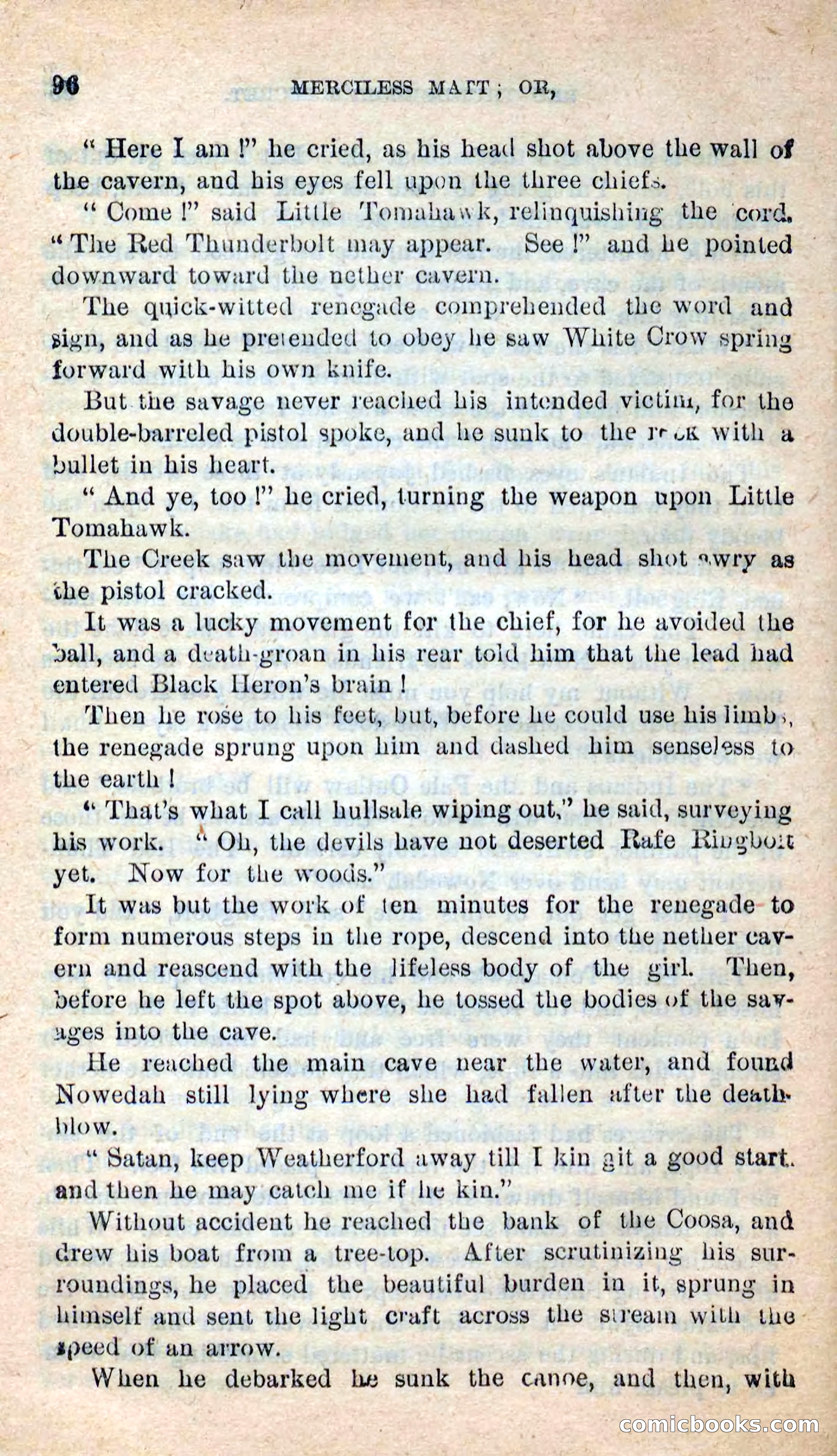 Beadle's New Dime Novels: Merciless Matt — page 92 of 100