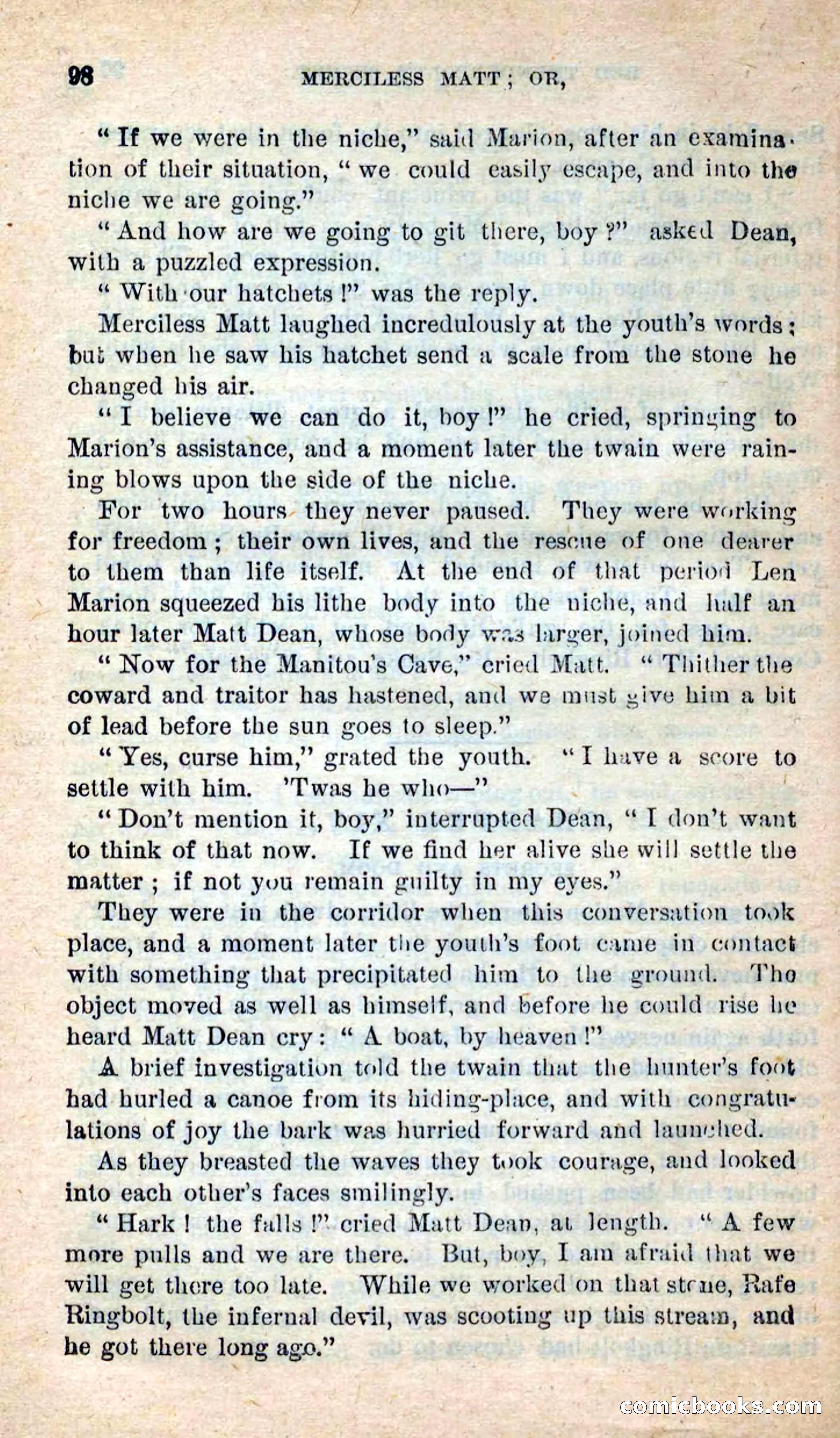Beadle's New Dime Novels: Merciless Matt — page 94 of 100