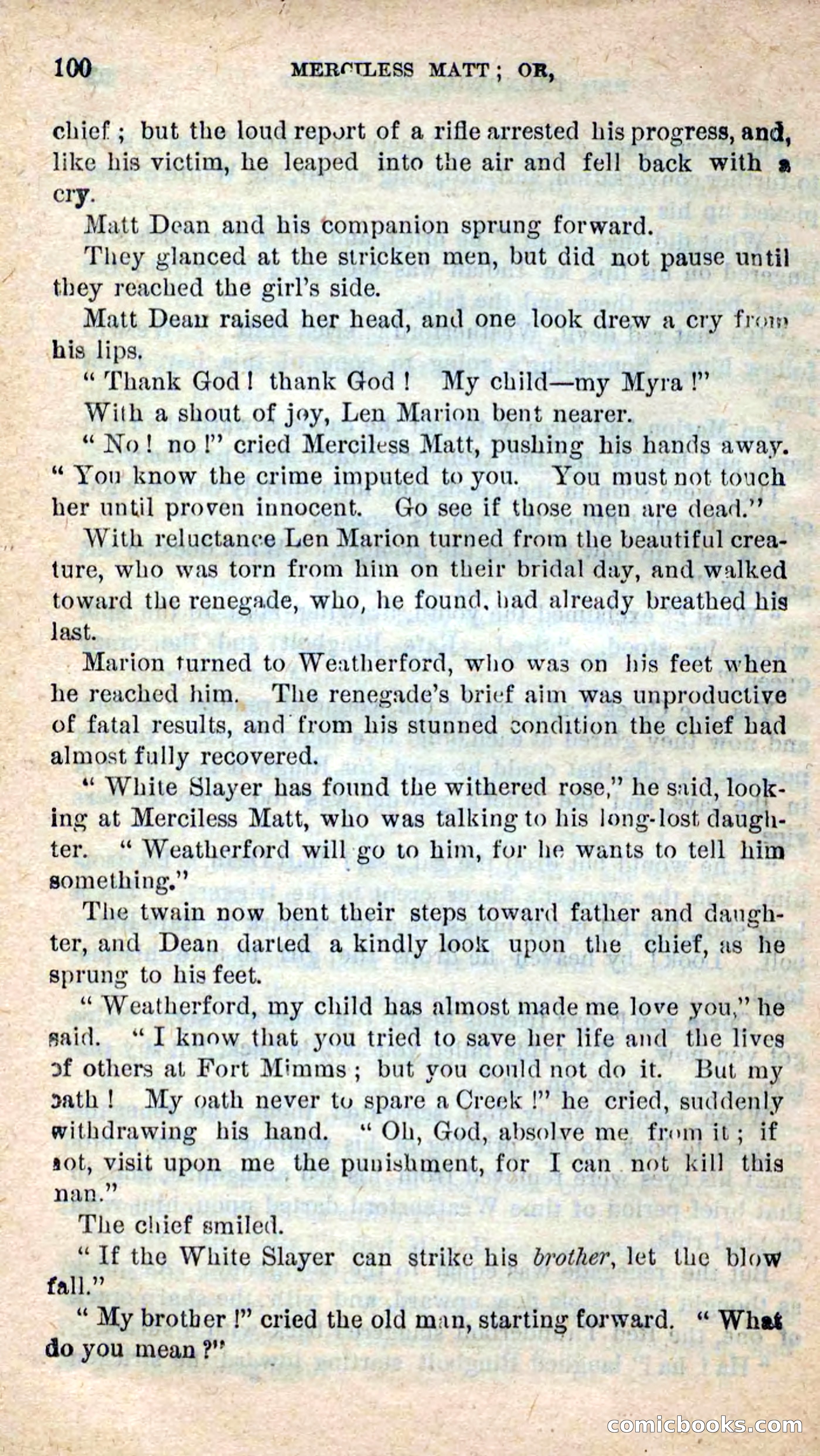 Beadle's New Dime Novels: Merciless Matt — page 96 of 100