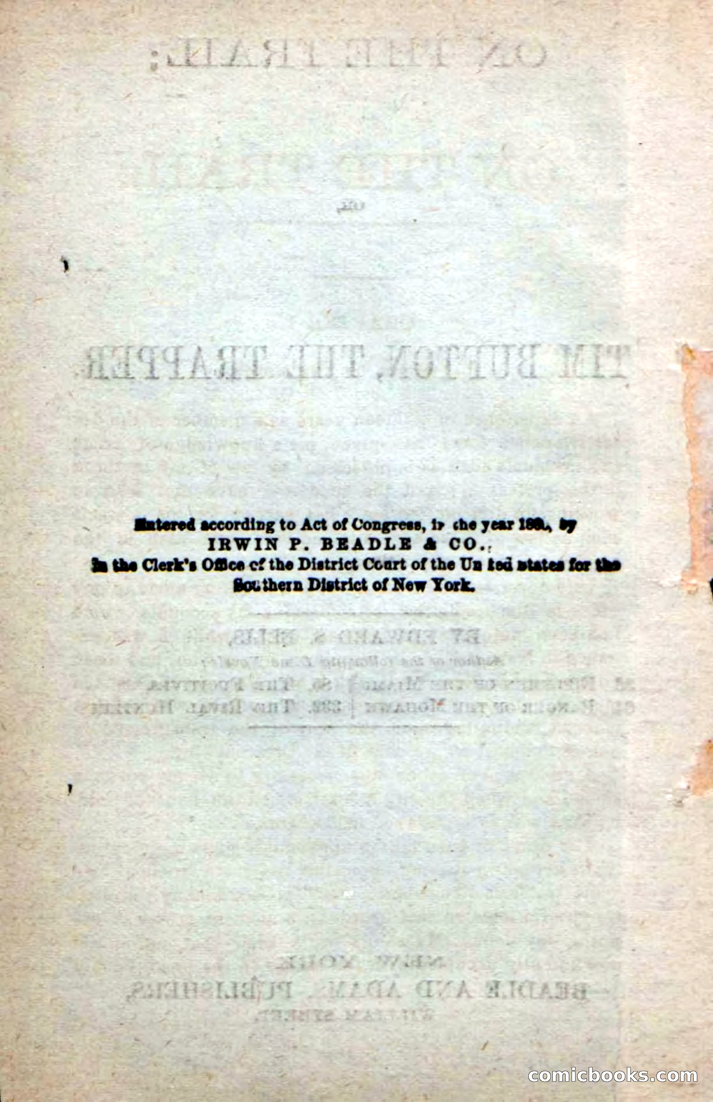 Beadle's New Dime Novels: On the Trail — page 4 of 100