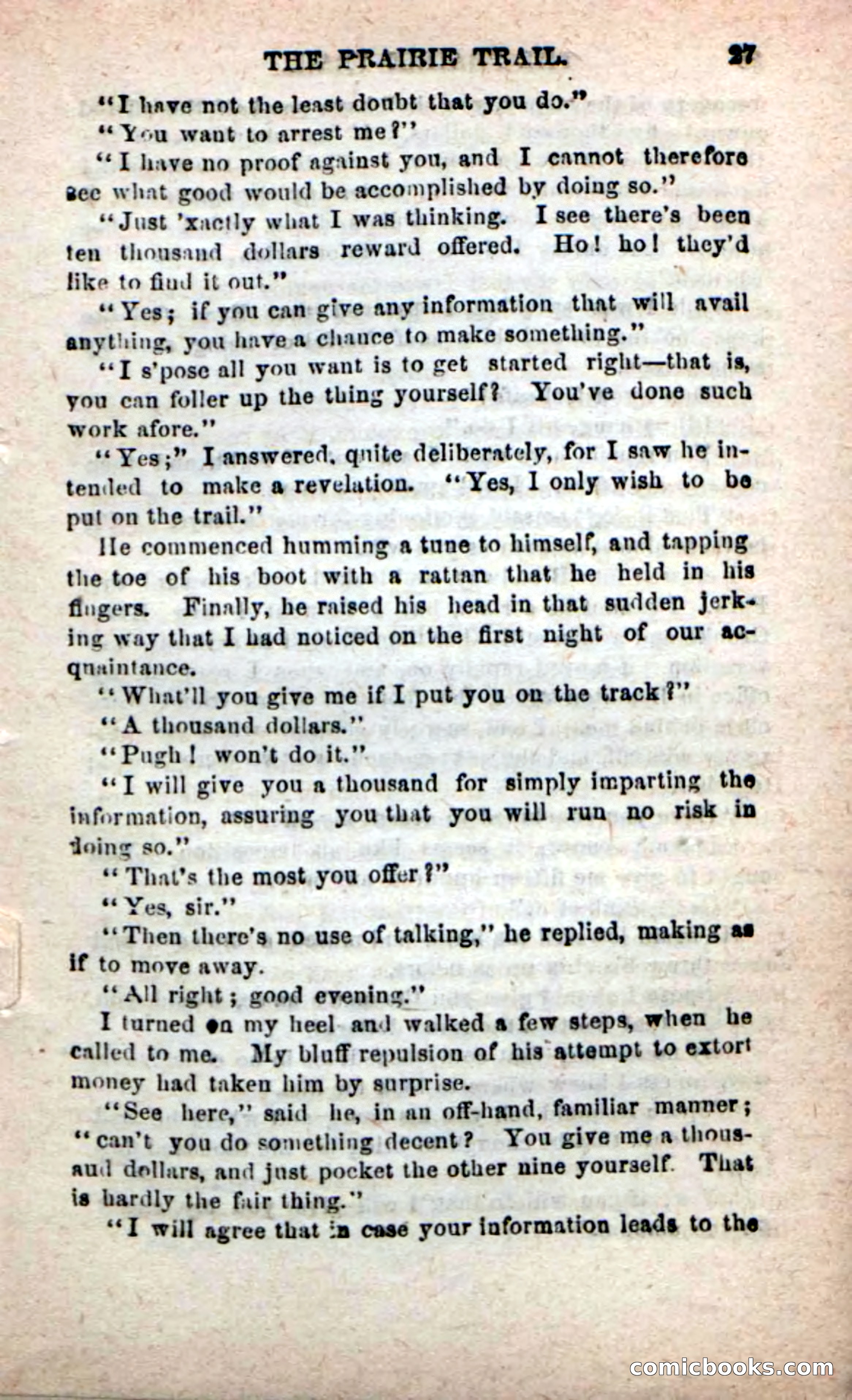 Beadle's New Dime Novels: On the Trail — page 23 of 100