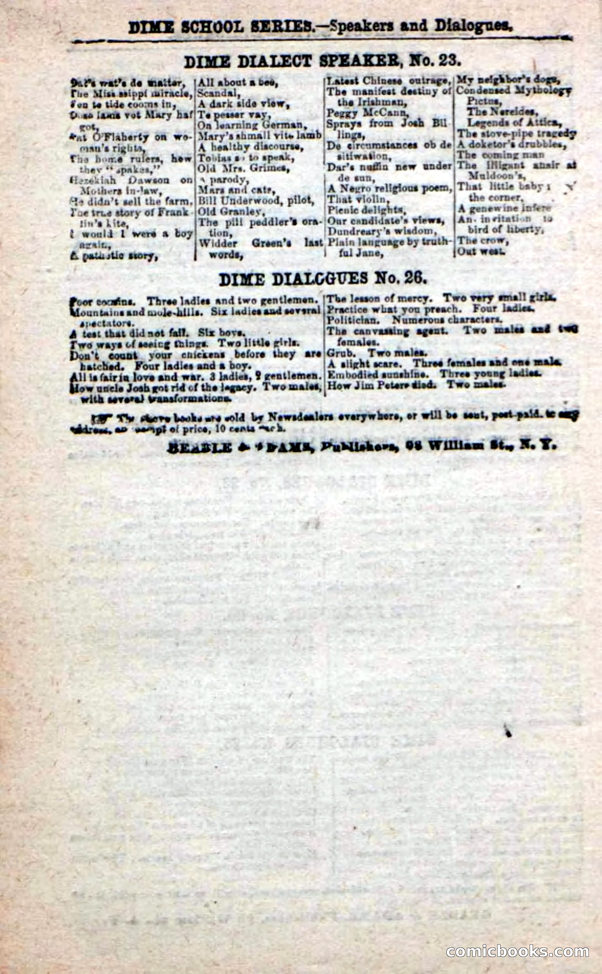 Beadle's New Dime Novels: On the Trail — page 98 of 100