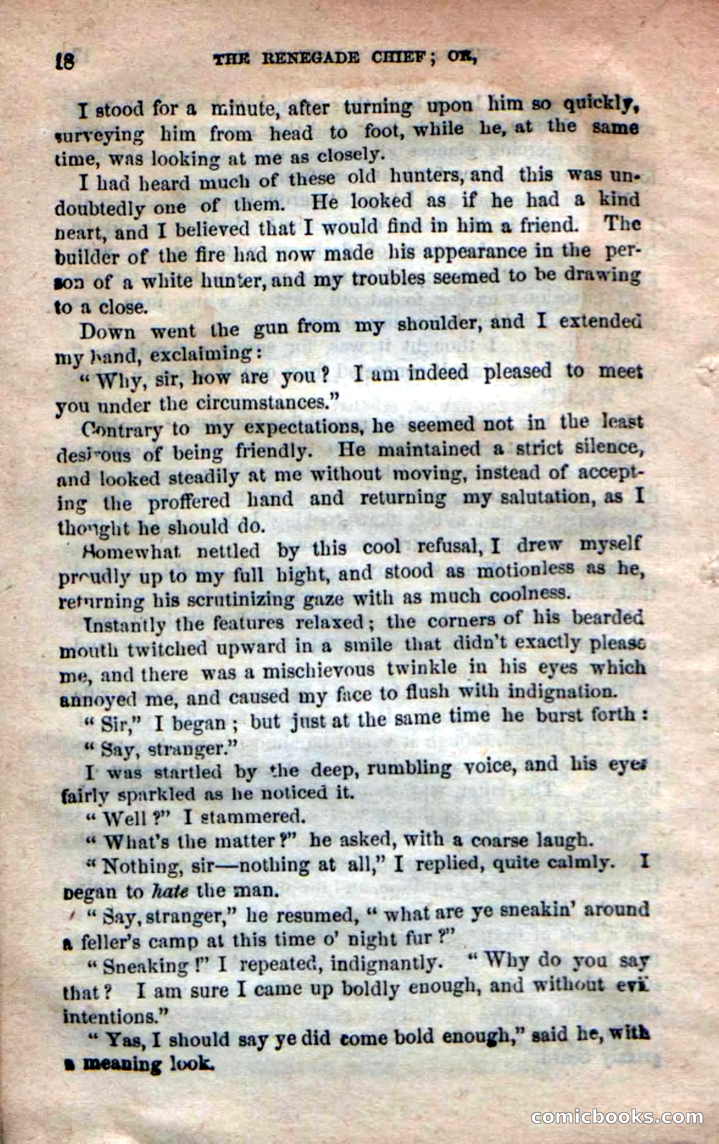 Beadle's New Dime Novels: 'Kirke, the Renegade' — page 14 of 100