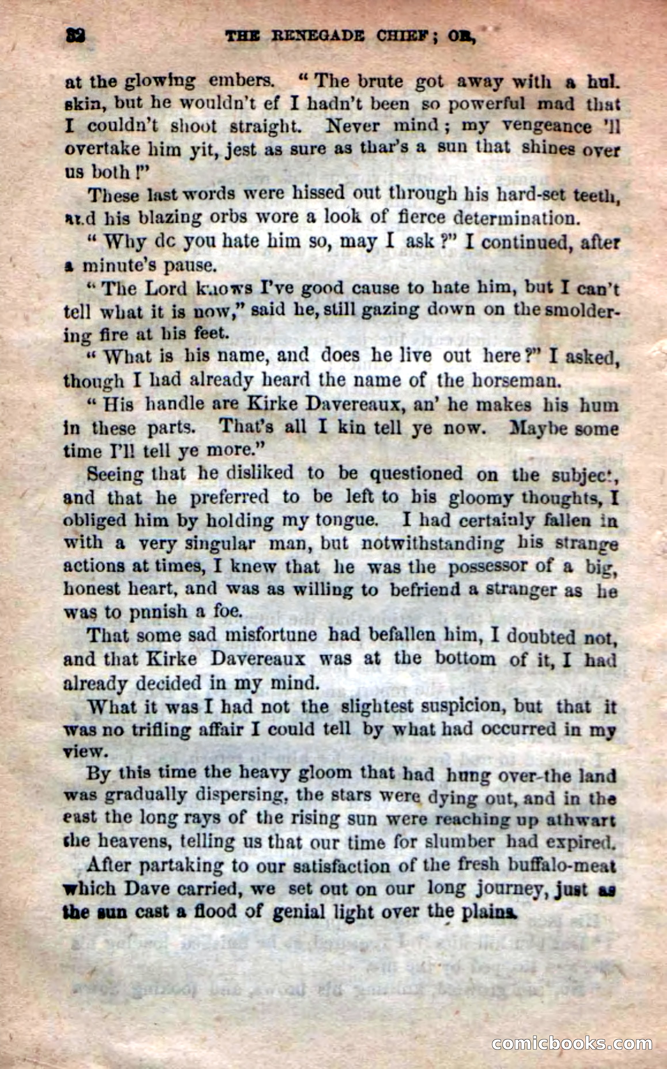 Beadle's New Dime Novels: 'Kirke, the Renegade' — page 28 of 100