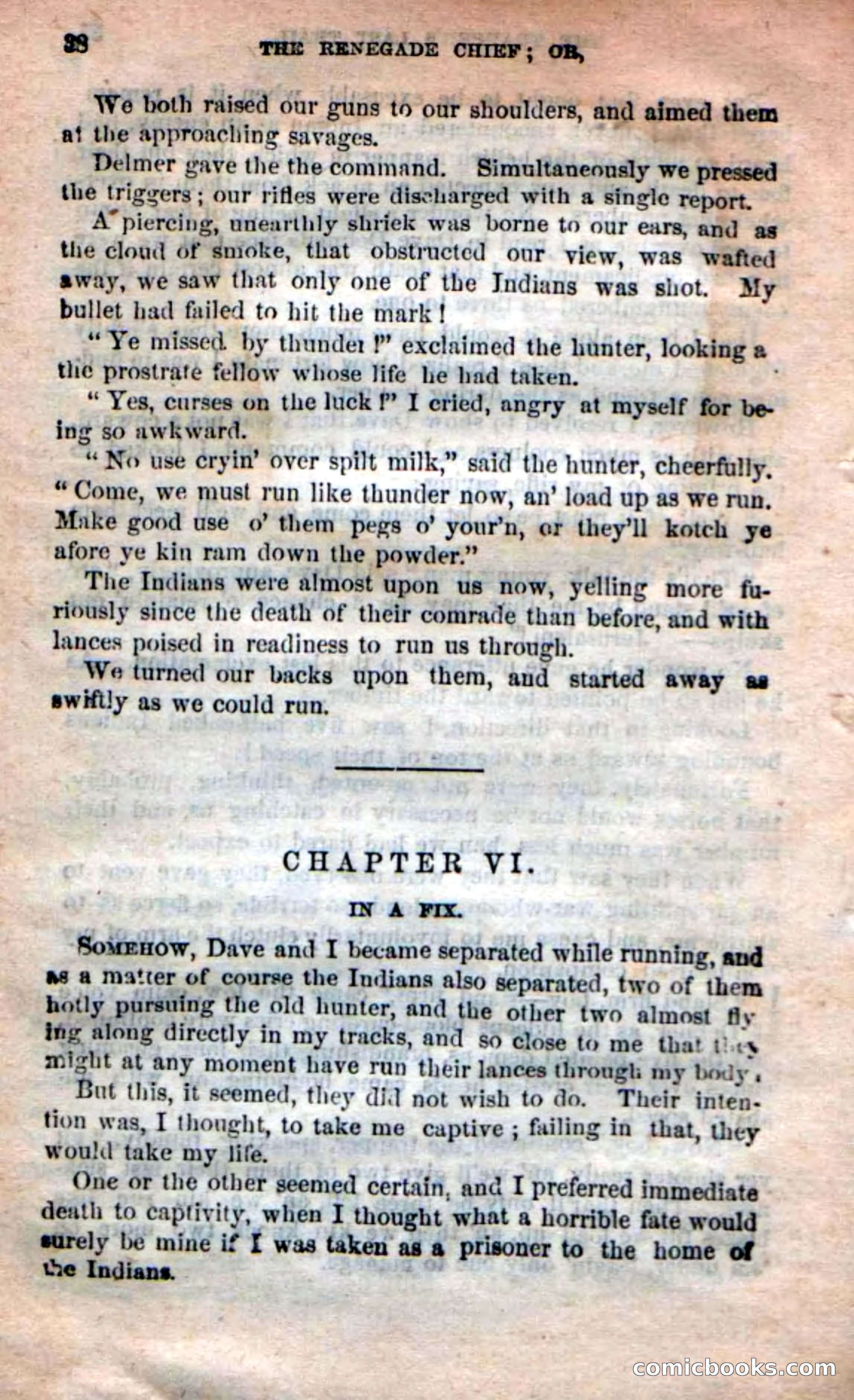 Beadle's New Dime Novels: 'Kirke, the Renegade' — page 34 of 100
