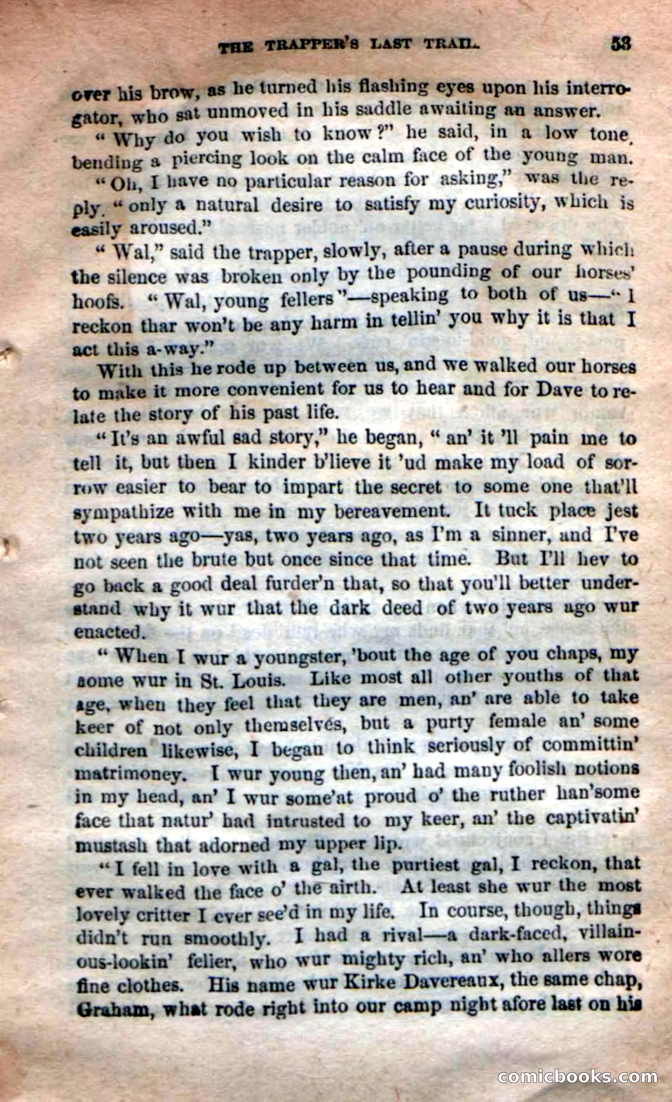 Beadle's New Dime Novels: 'Kirke, the Renegade' — page 49 of 100