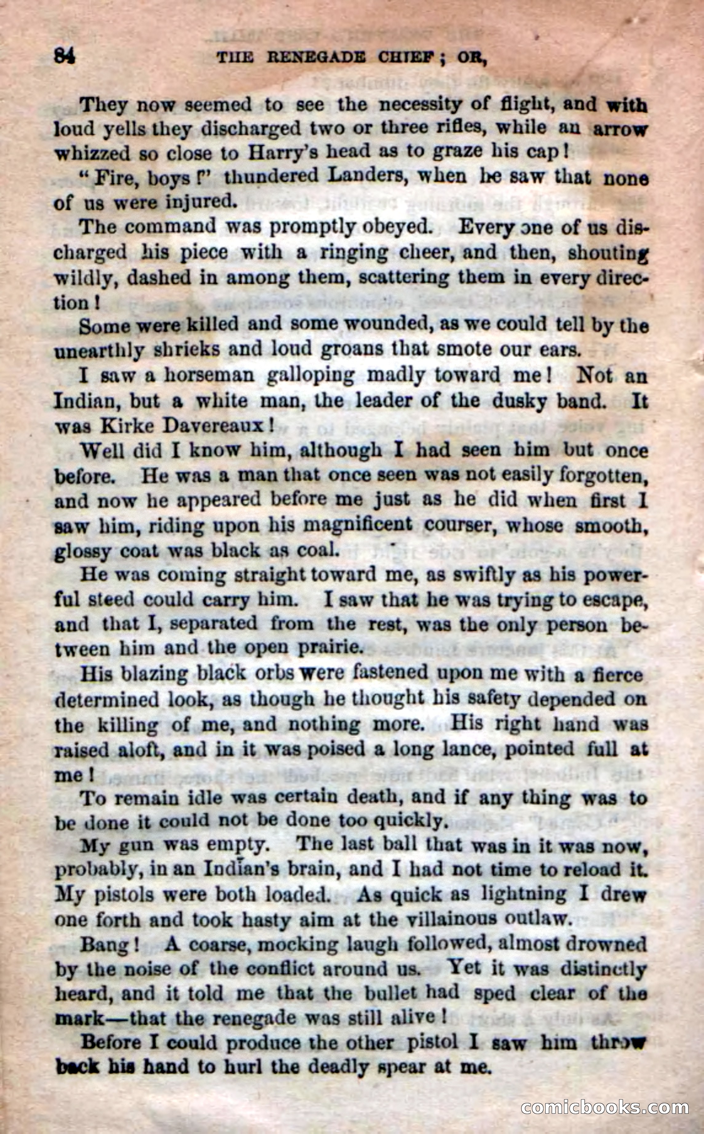 Beadle's New Dime Novels: 'Kirke, the Renegade' — page 80 of 100
