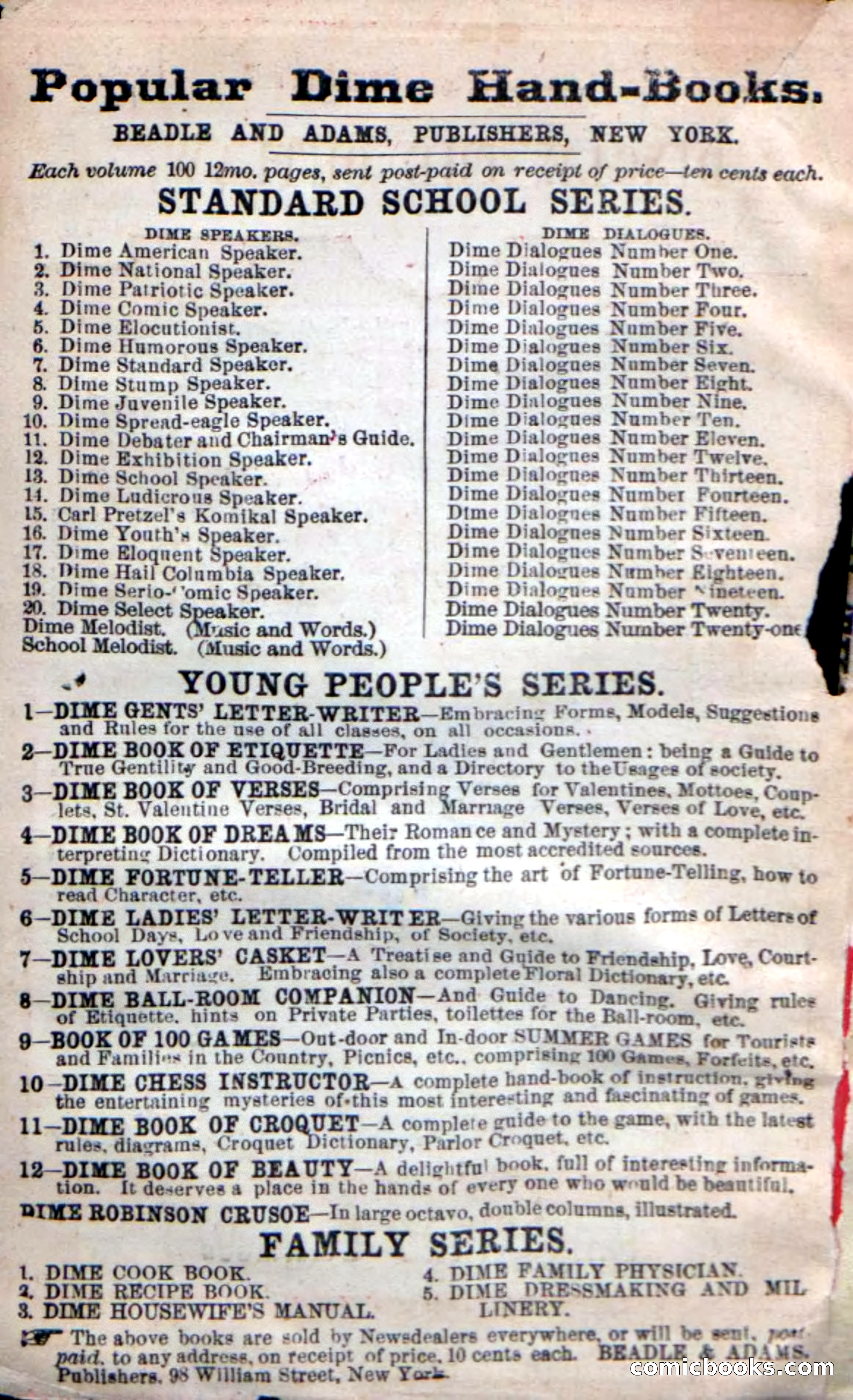 Beadle's New Dime Novels: 'Dingle, the Outlaw' — page 2 of 100