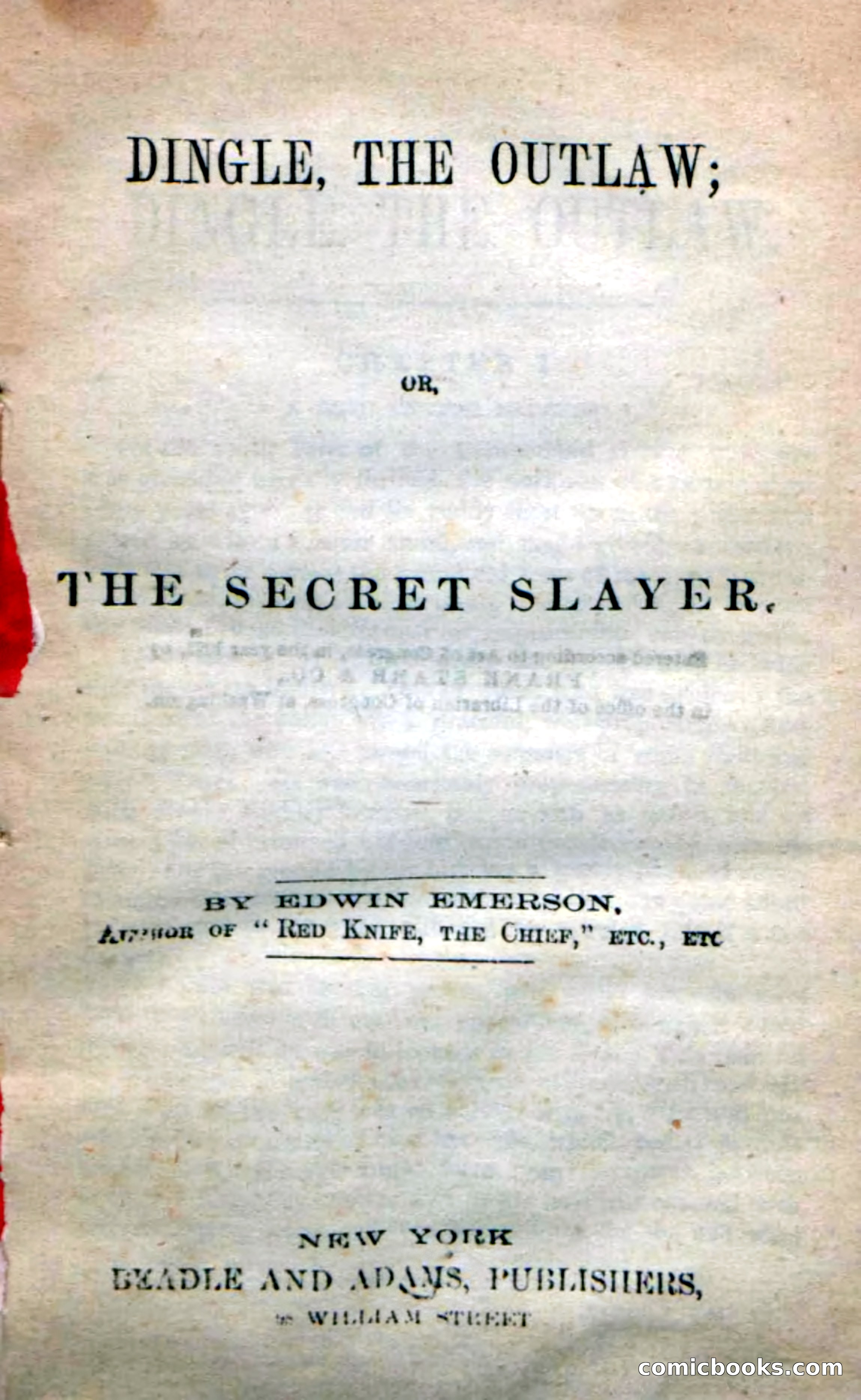 Beadle's New Dime Novels: 'Dingle, the Outlaw' — page 3 of 100