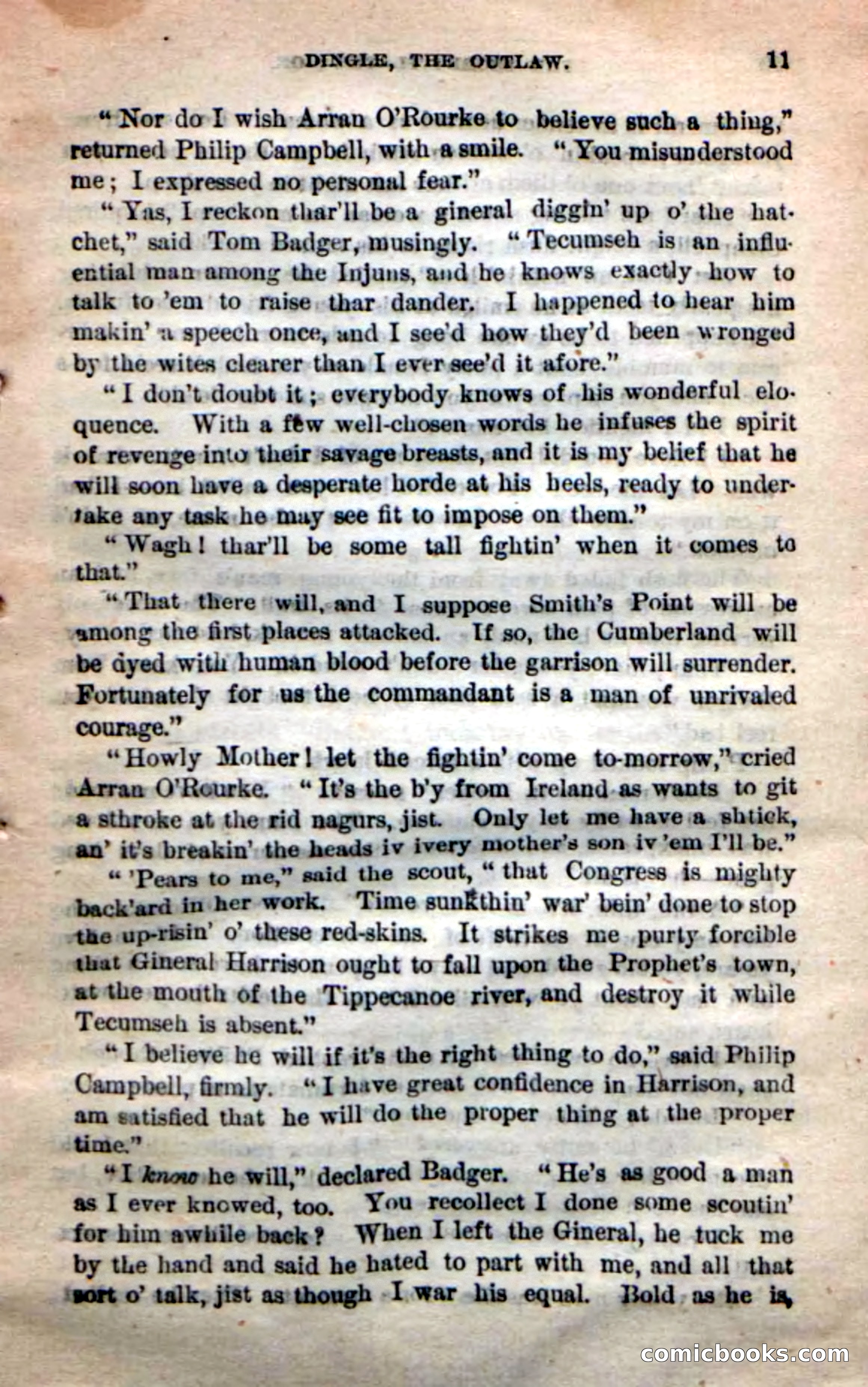 Beadle's New Dime Novels: 'Dingle, the Outlaw' — page 7 of 100