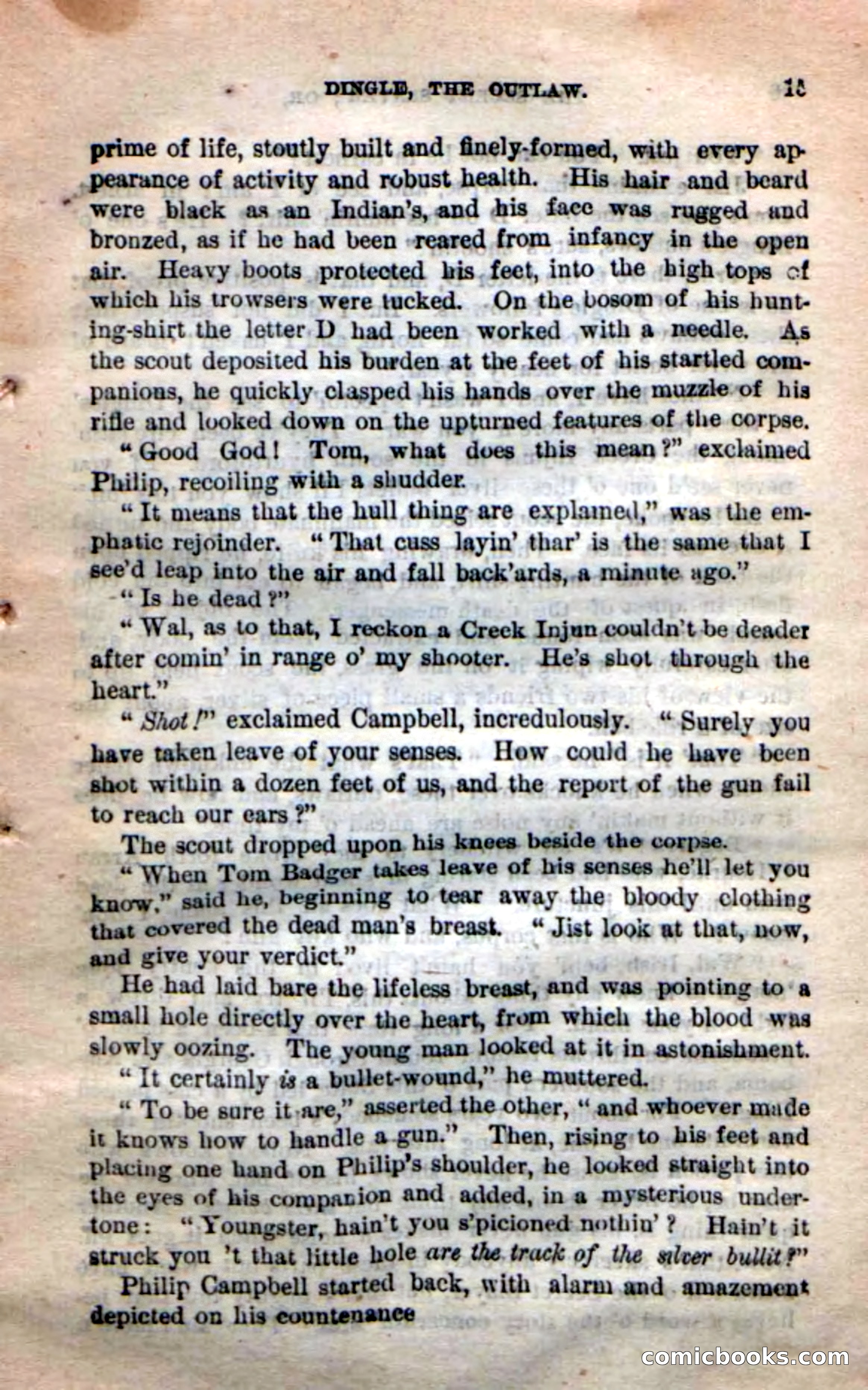 Beadle's New Dime Novels: 'Dingle, the Outlaw' — page 11 of 100