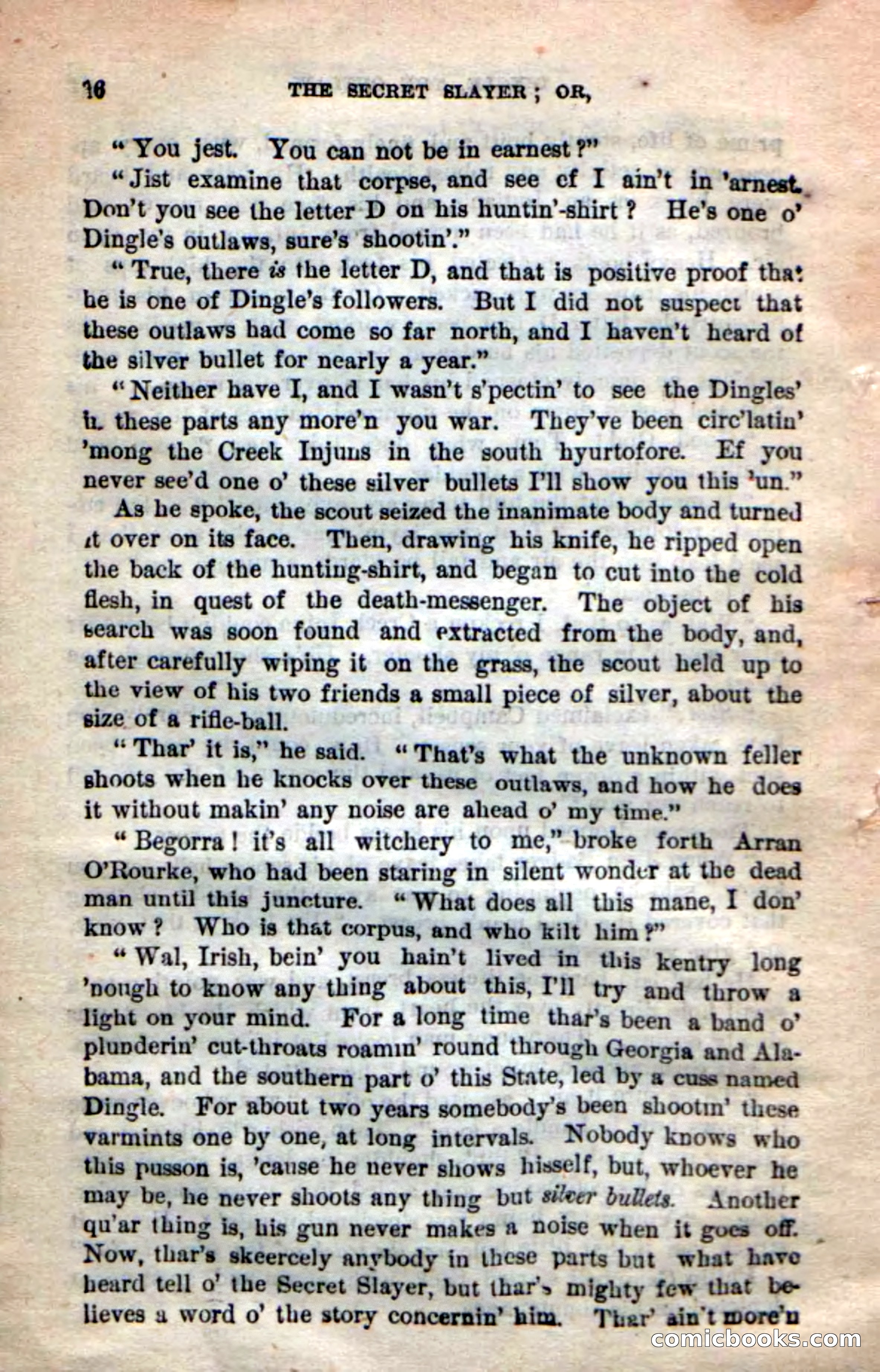 Beadle's New Dime Novels: 'Dingle, the Outlaw' — page 12 of 100