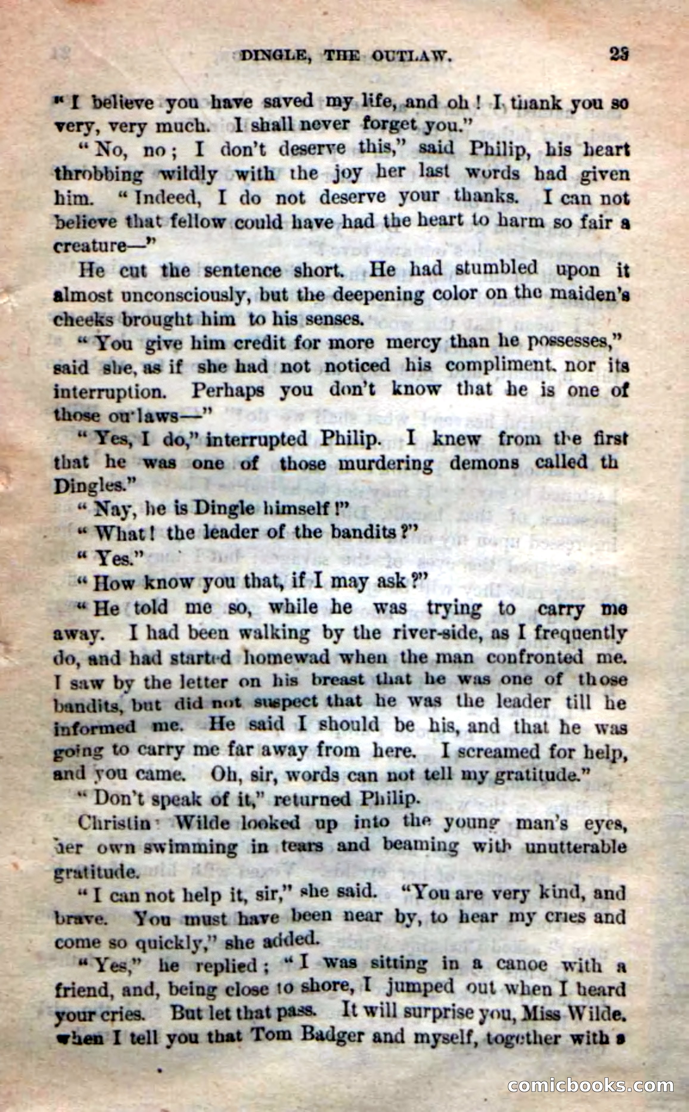 Beadle's New Dime Novels: 'Dingle, the Outlaw' — page 19 of 100