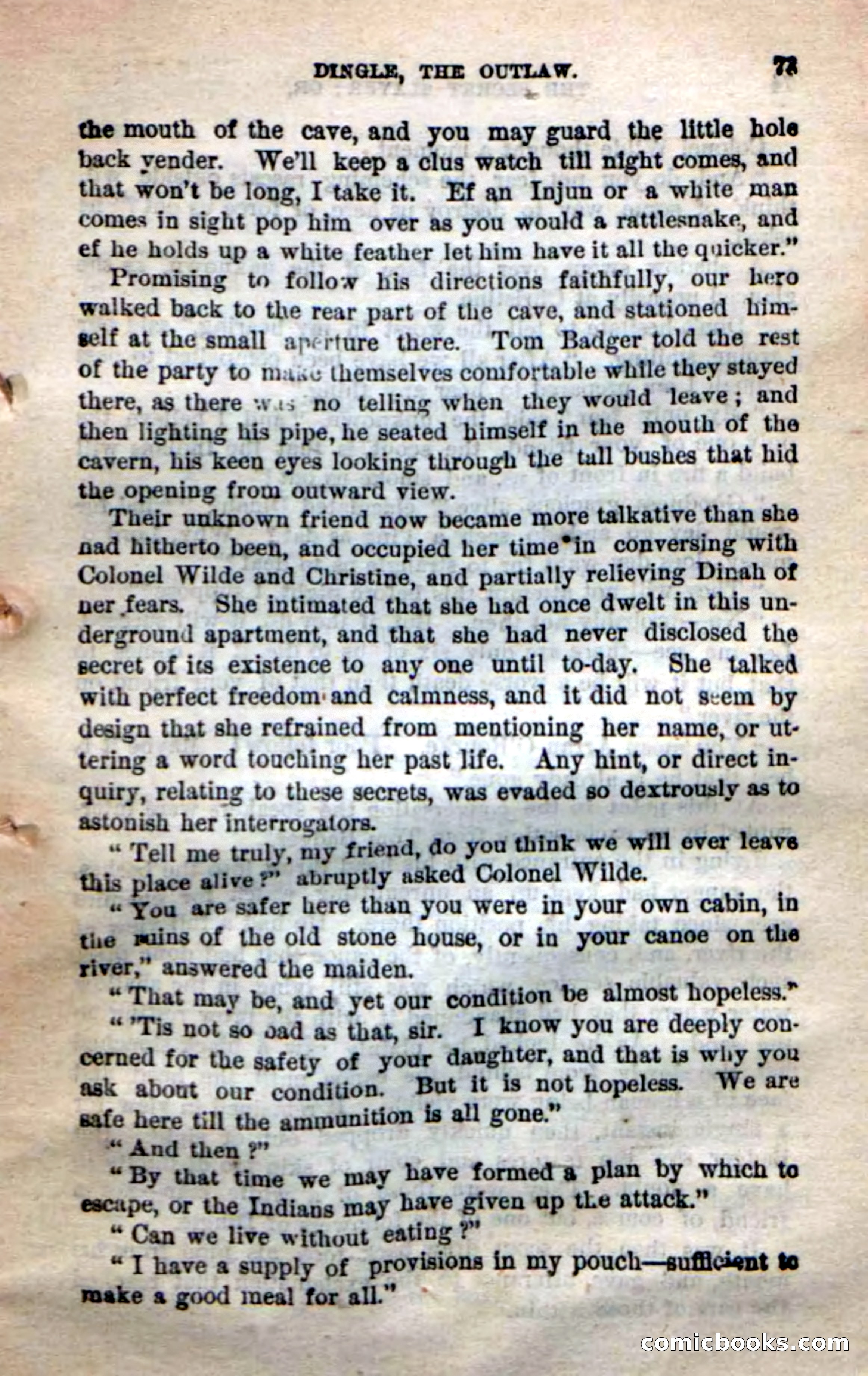 Beadle's New Dime Novels: 'Dingle, the Outlaw' — page 69 of 100