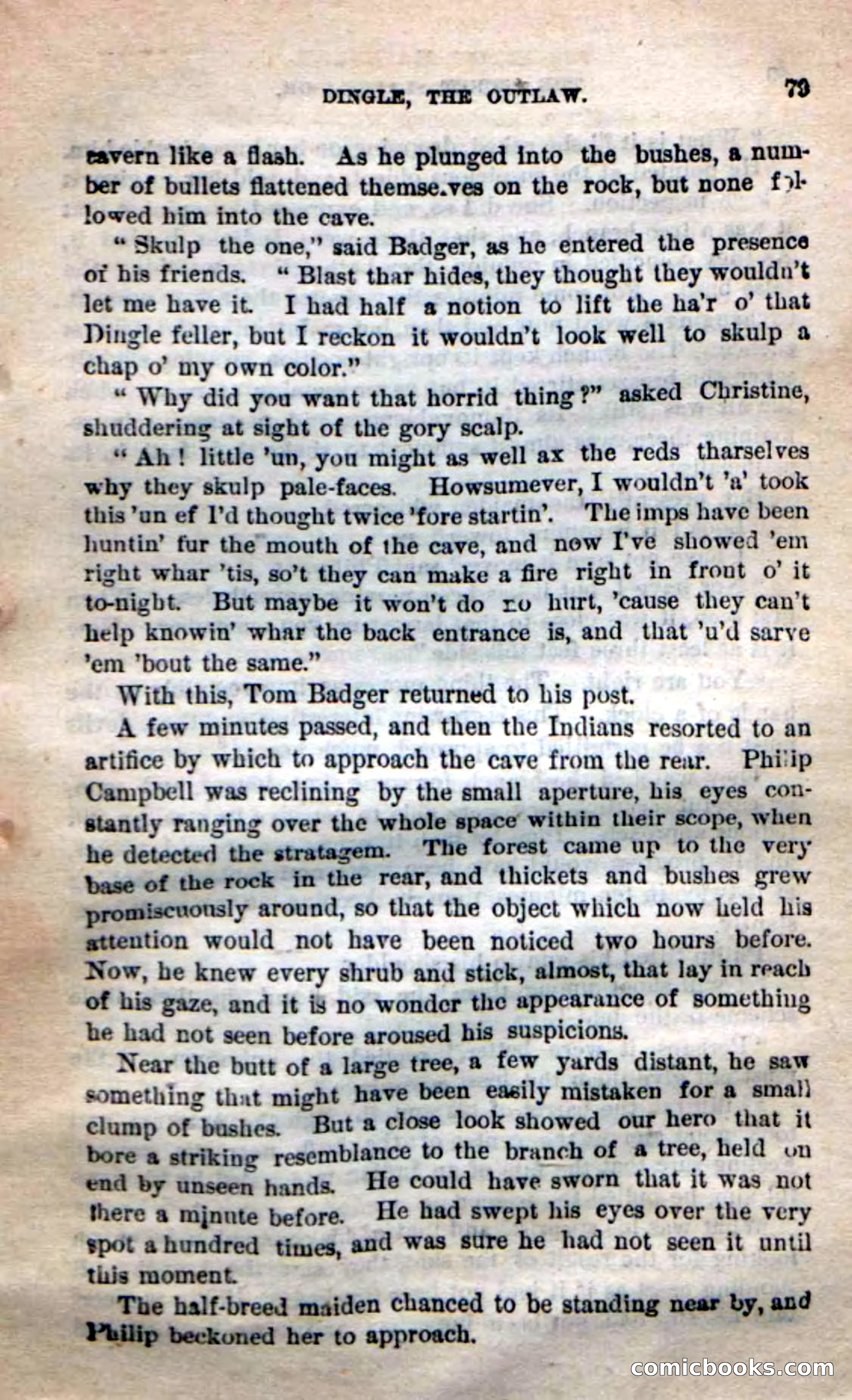 Beadle's New Dime Novels: 'Dingle, the Outlaw' — page 75 of 100