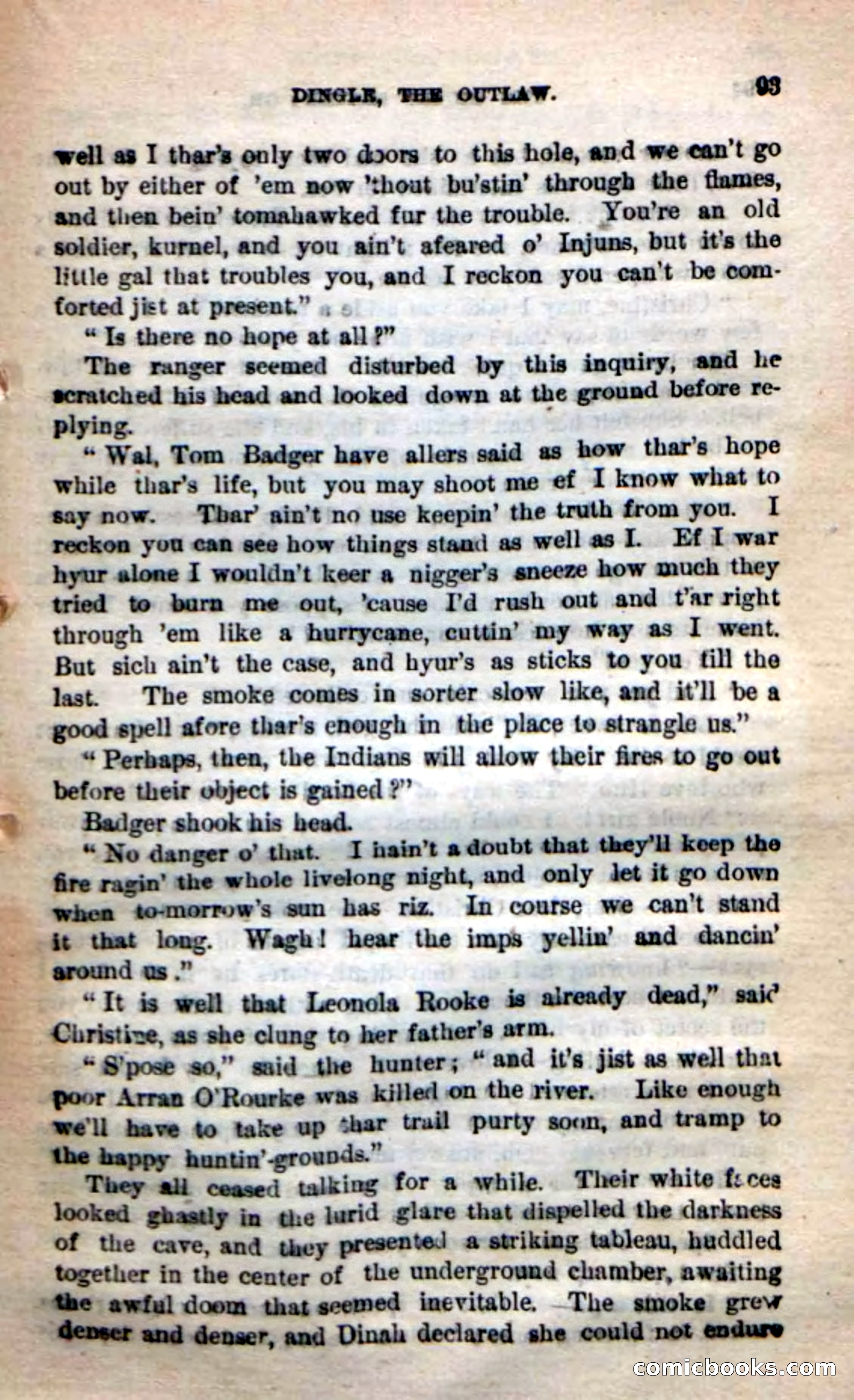Beadle's New Dime Novels: 'Dingle, the Outlaw' — page 89 of 100