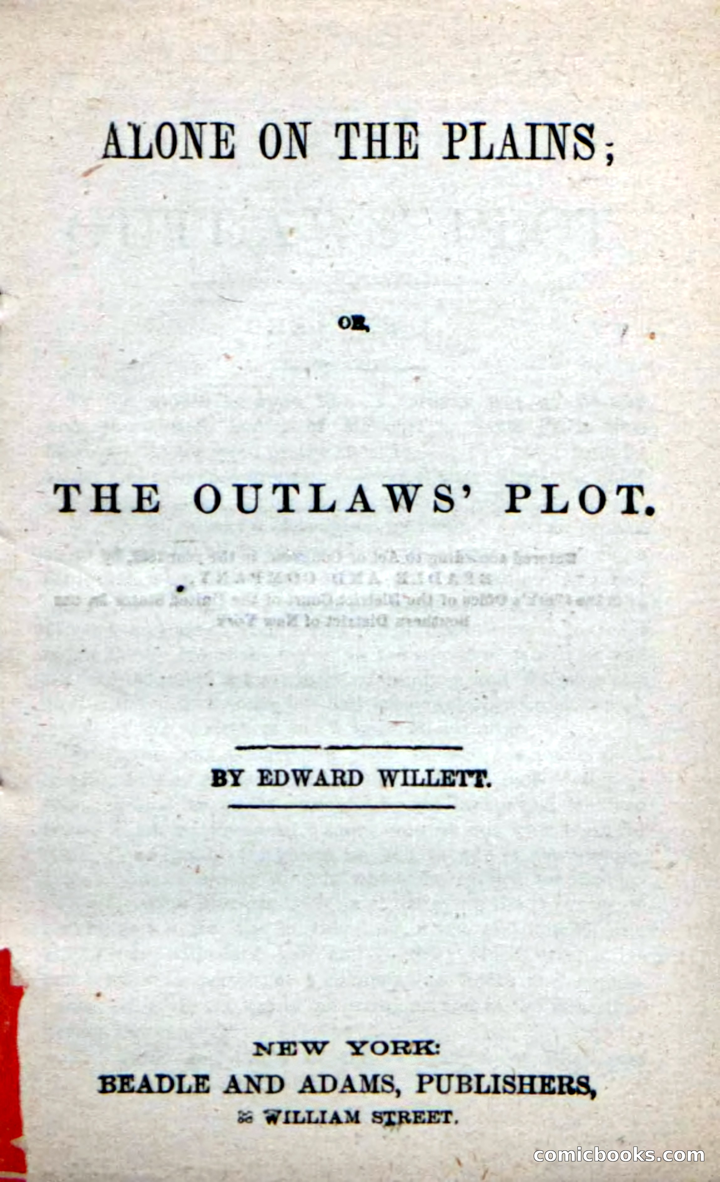 Beadle's New Dime Novels: Alone on the Plains — page 3 of 98