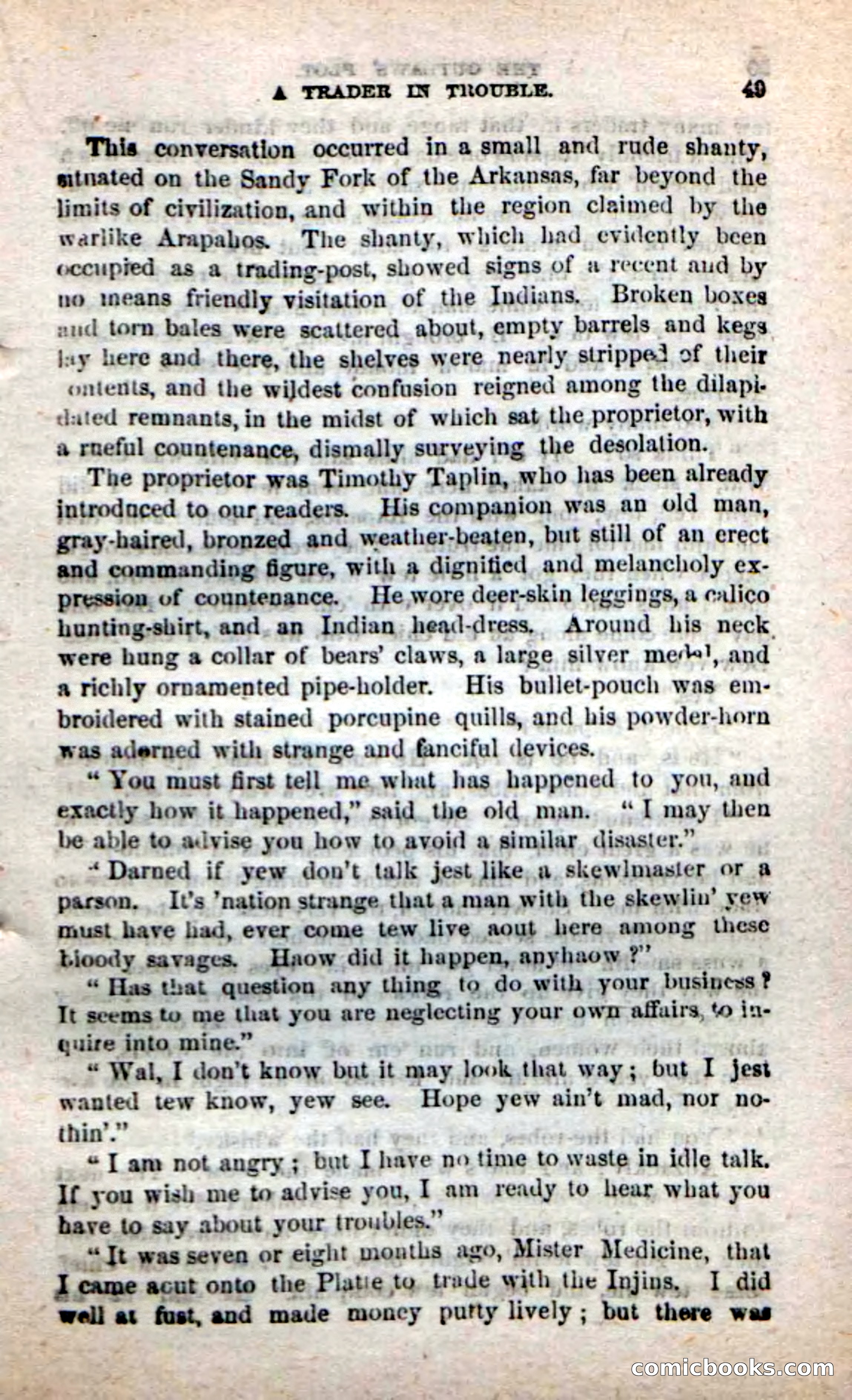 Beadle's New Dime Novels: Alone on the Plains — page 43 of 98