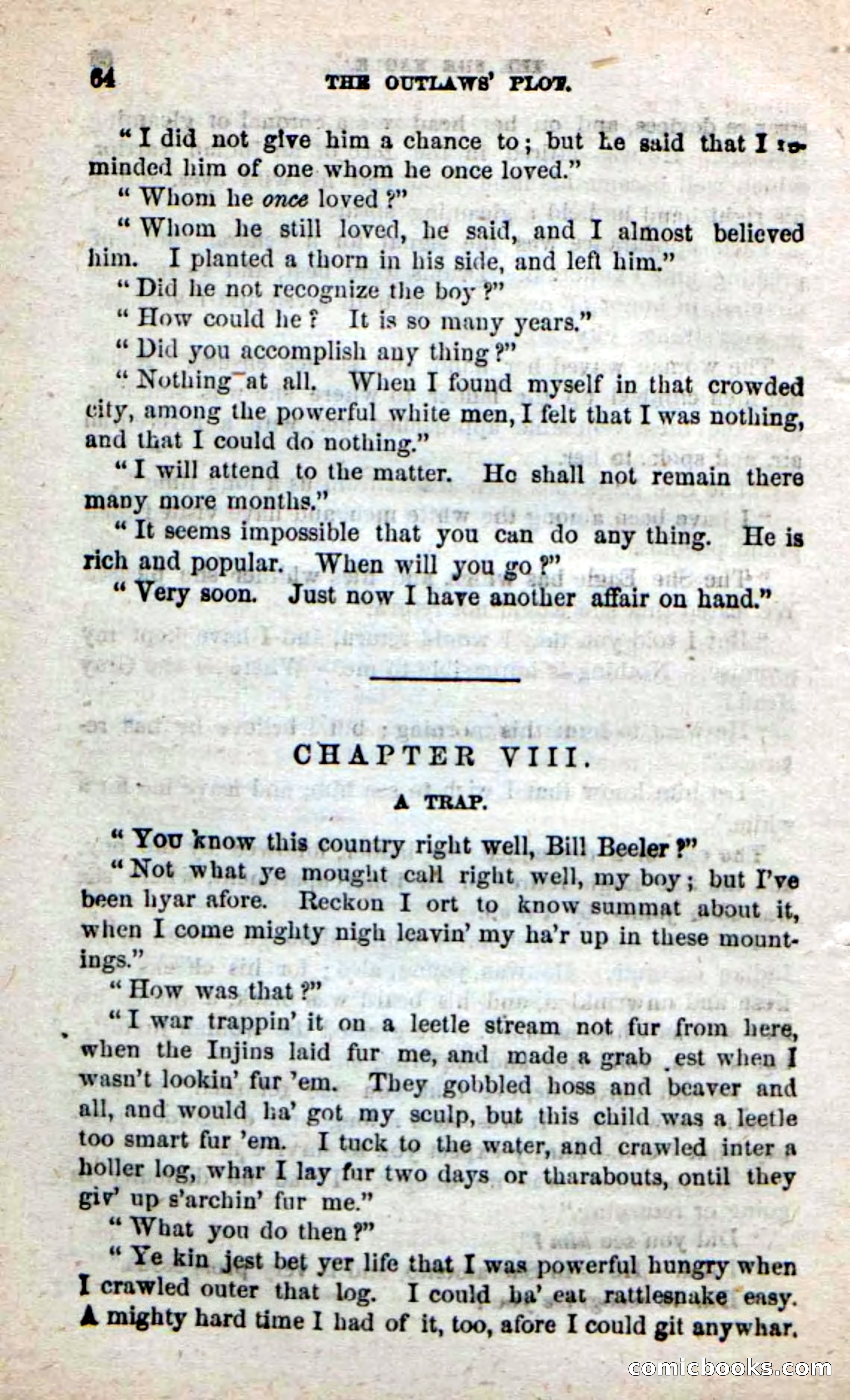 Beadle's New Dime Novels: Alone on the Plains — page 58 of 98