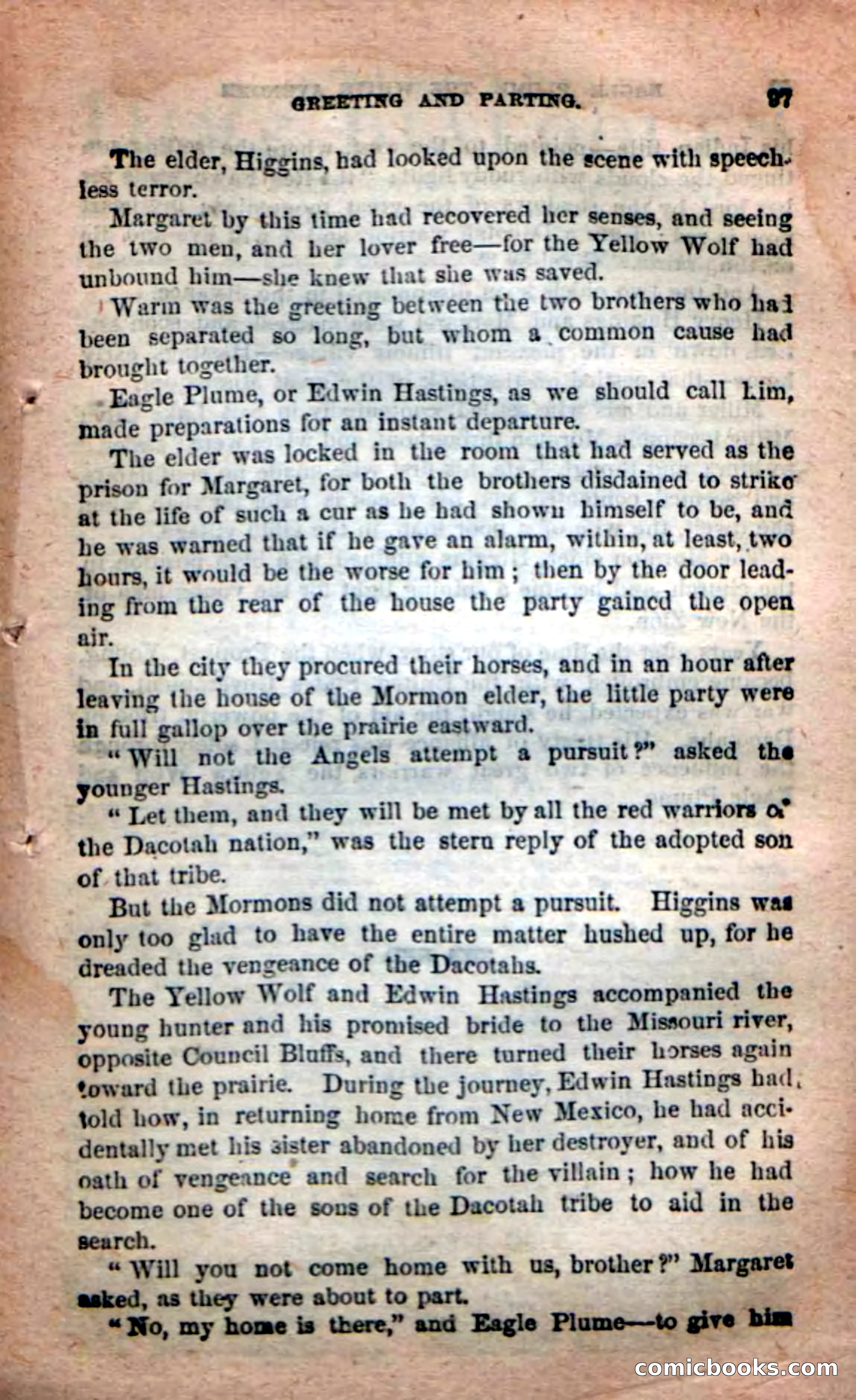 Beadle's New Dime Novels: Eagle Plume — page 93 of 98