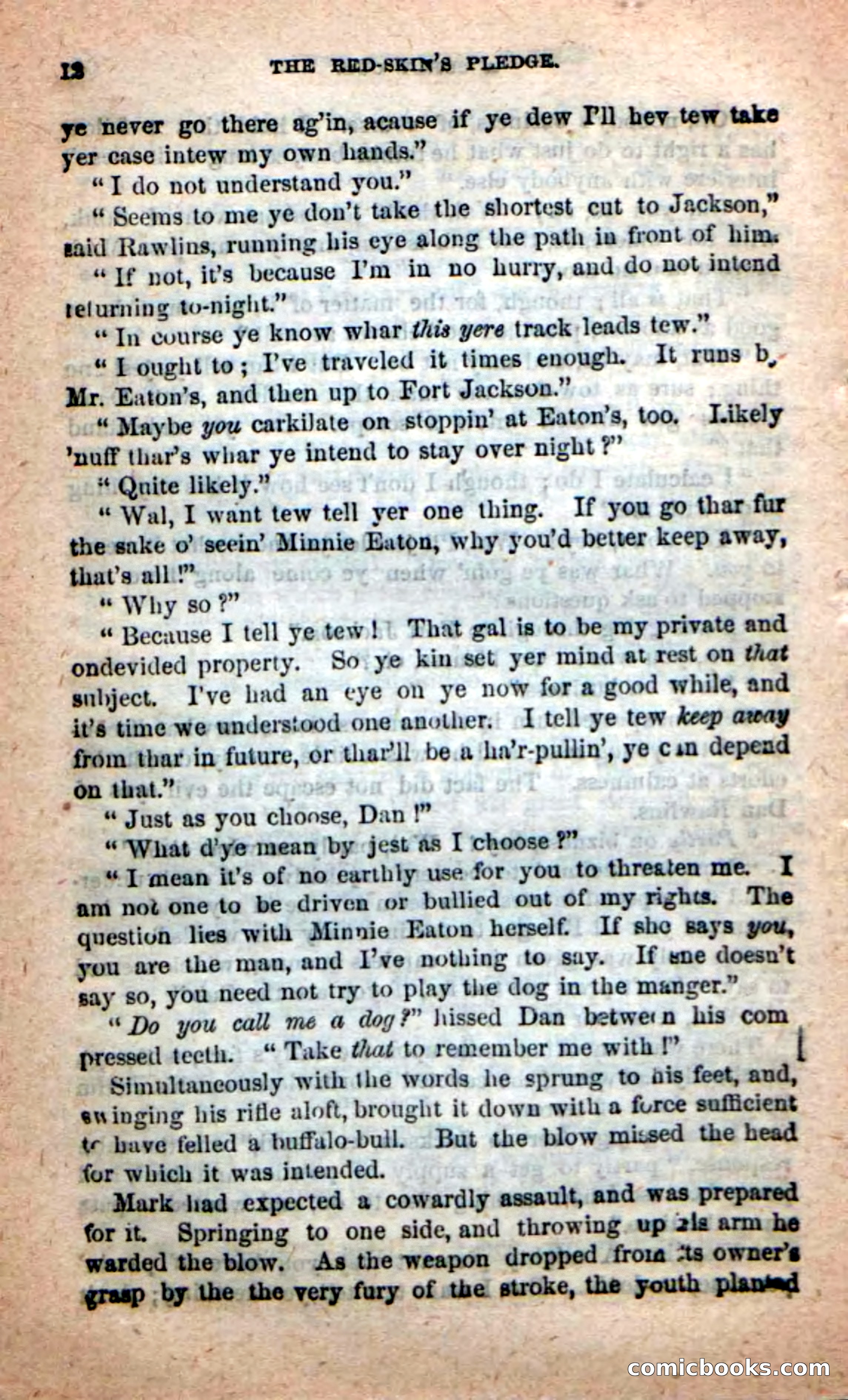 Beadle's Dime Novels: Red-Skin's Pledge — page 8 of 100